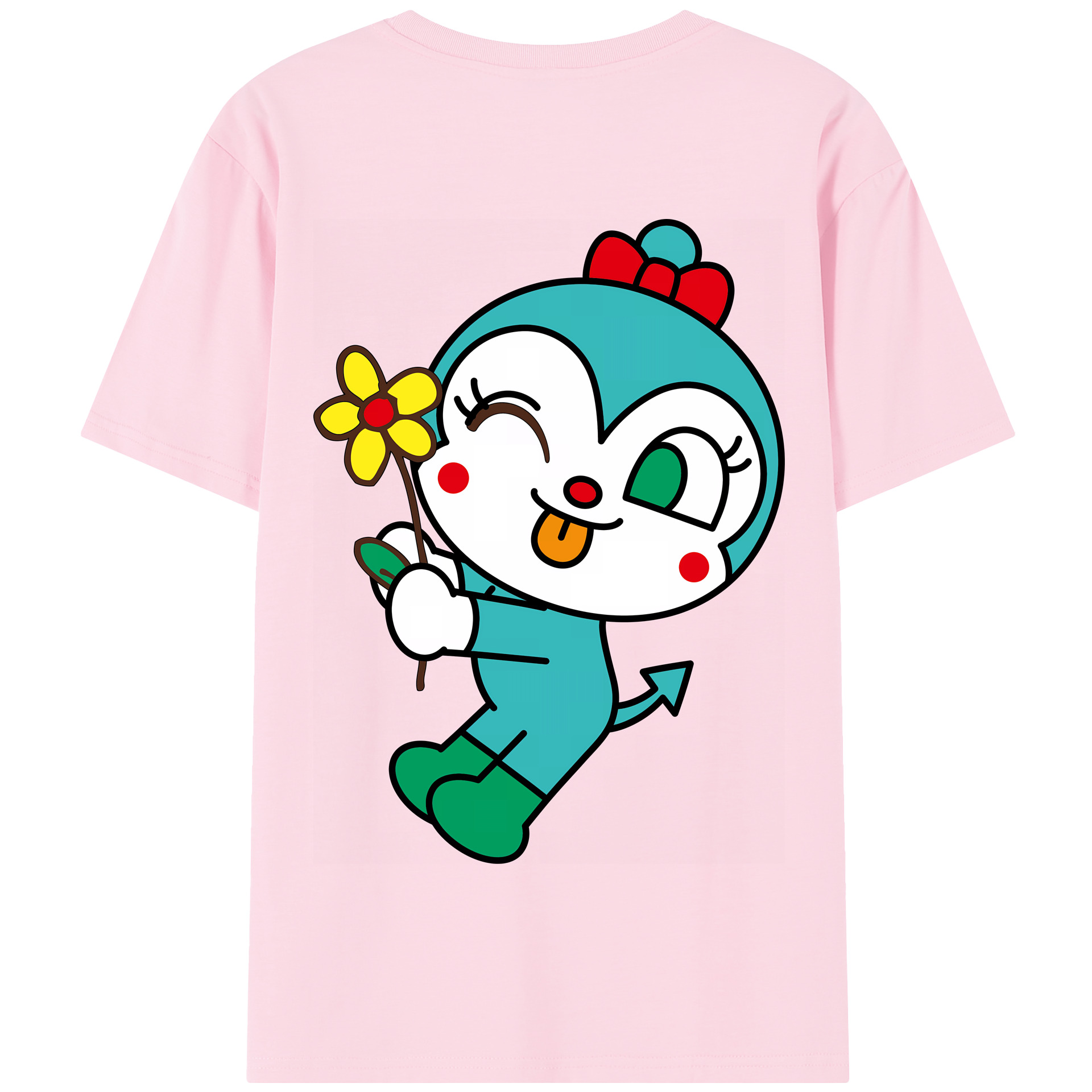 （画像用） アンパンマン Anpanman 綿100％半袖Tシャツ（背面プリント）