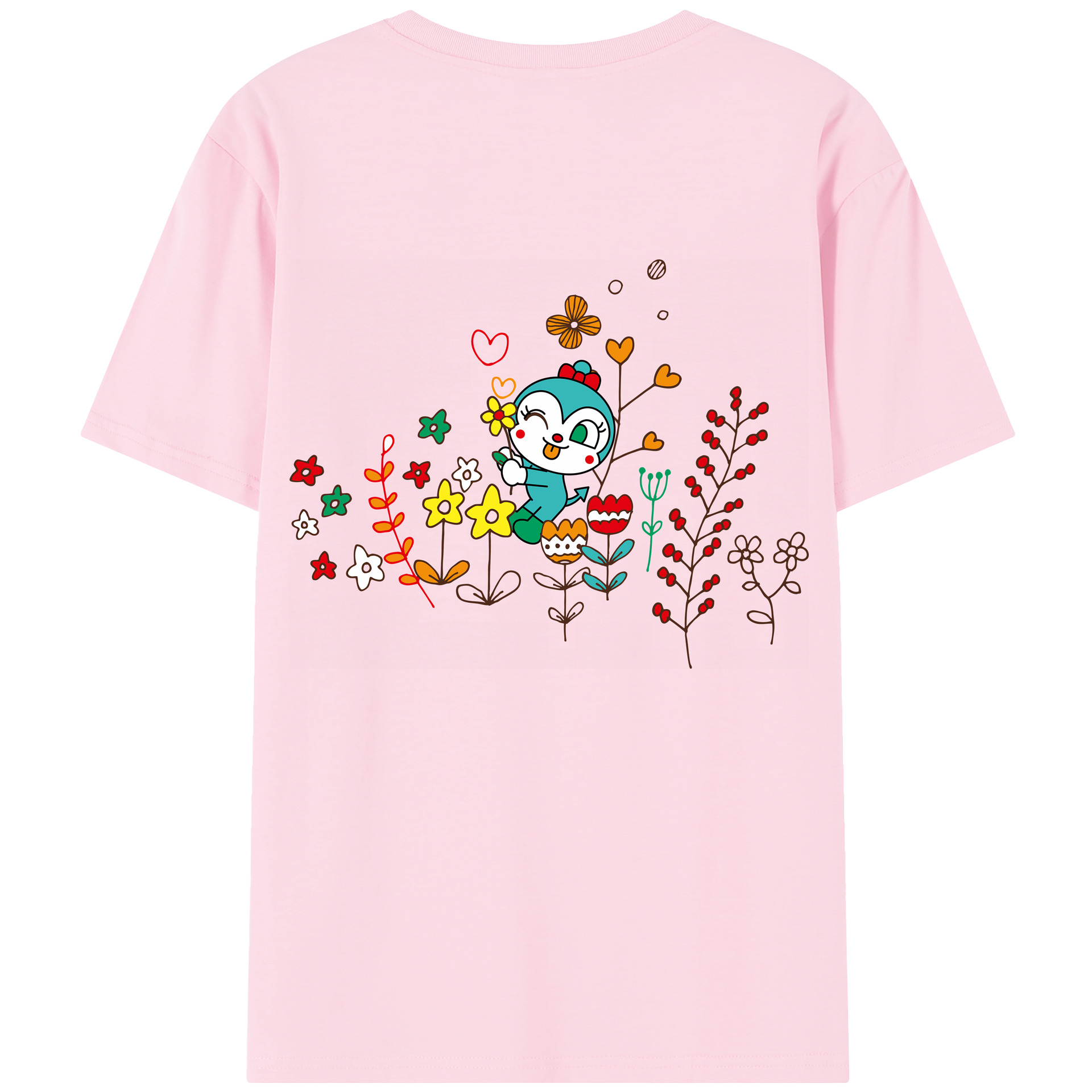 （画像用） アンパンマン Anpanman 綿100％半袖Tシャツ（背面プリント）