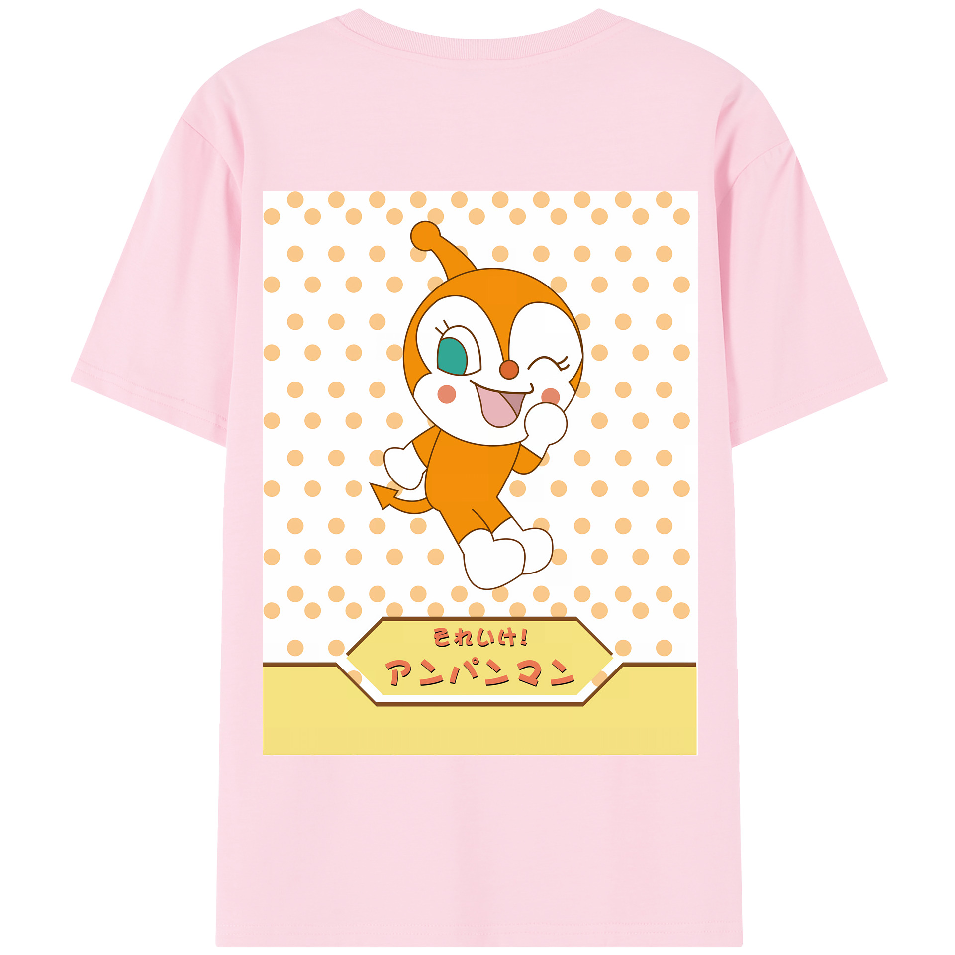 （画像用） アンパンマン Anpanman 綿100％半袖Tシャツ（背面プリント）