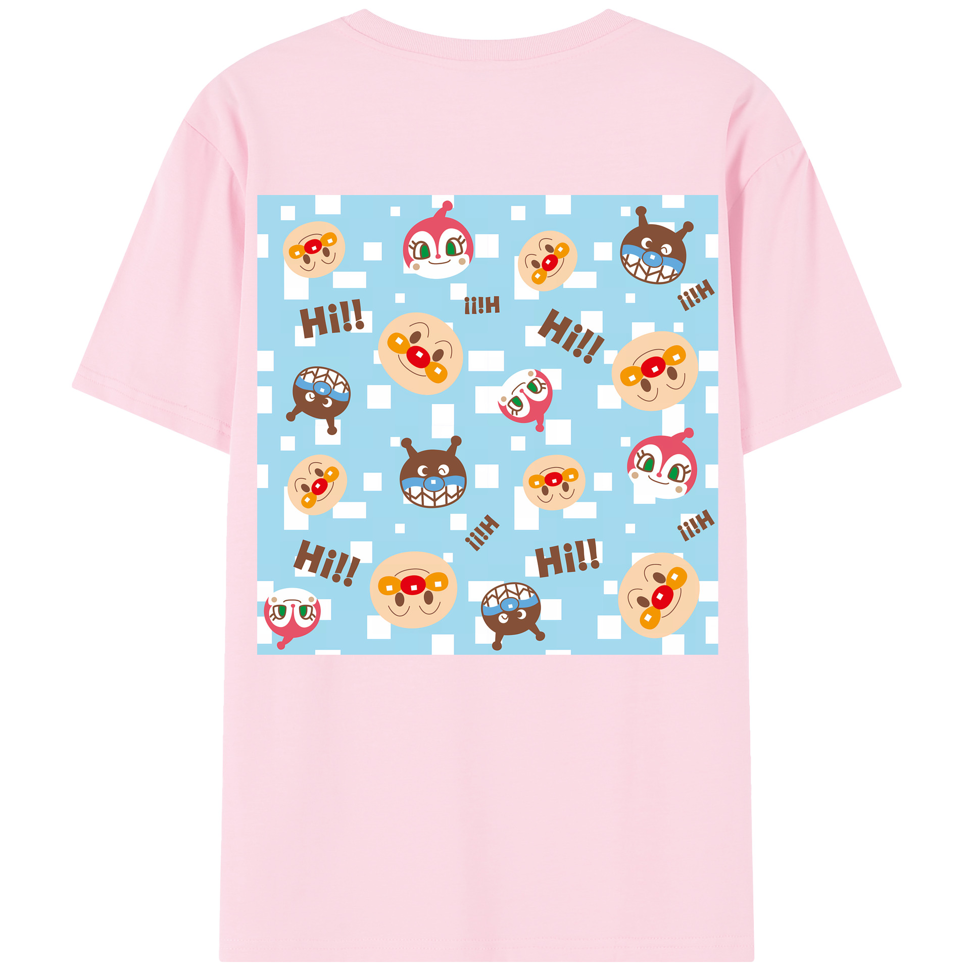 （画像用） アンパンマン Anpanman 綿100％半袖Tシャツ（背面プリント）