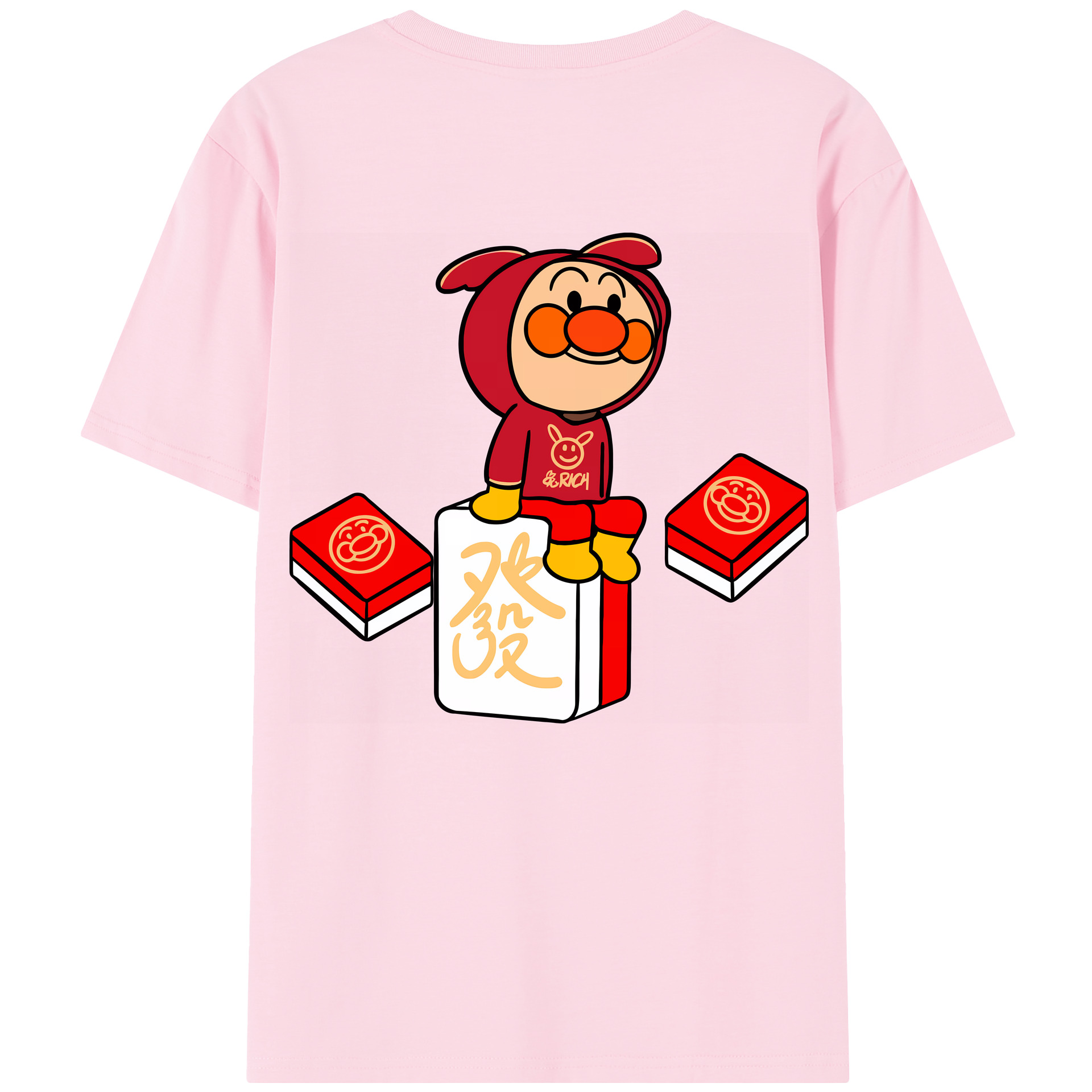 （画像用） アンパンマン Anpanman 綿100％半袖Tシャツ（背面プリント）