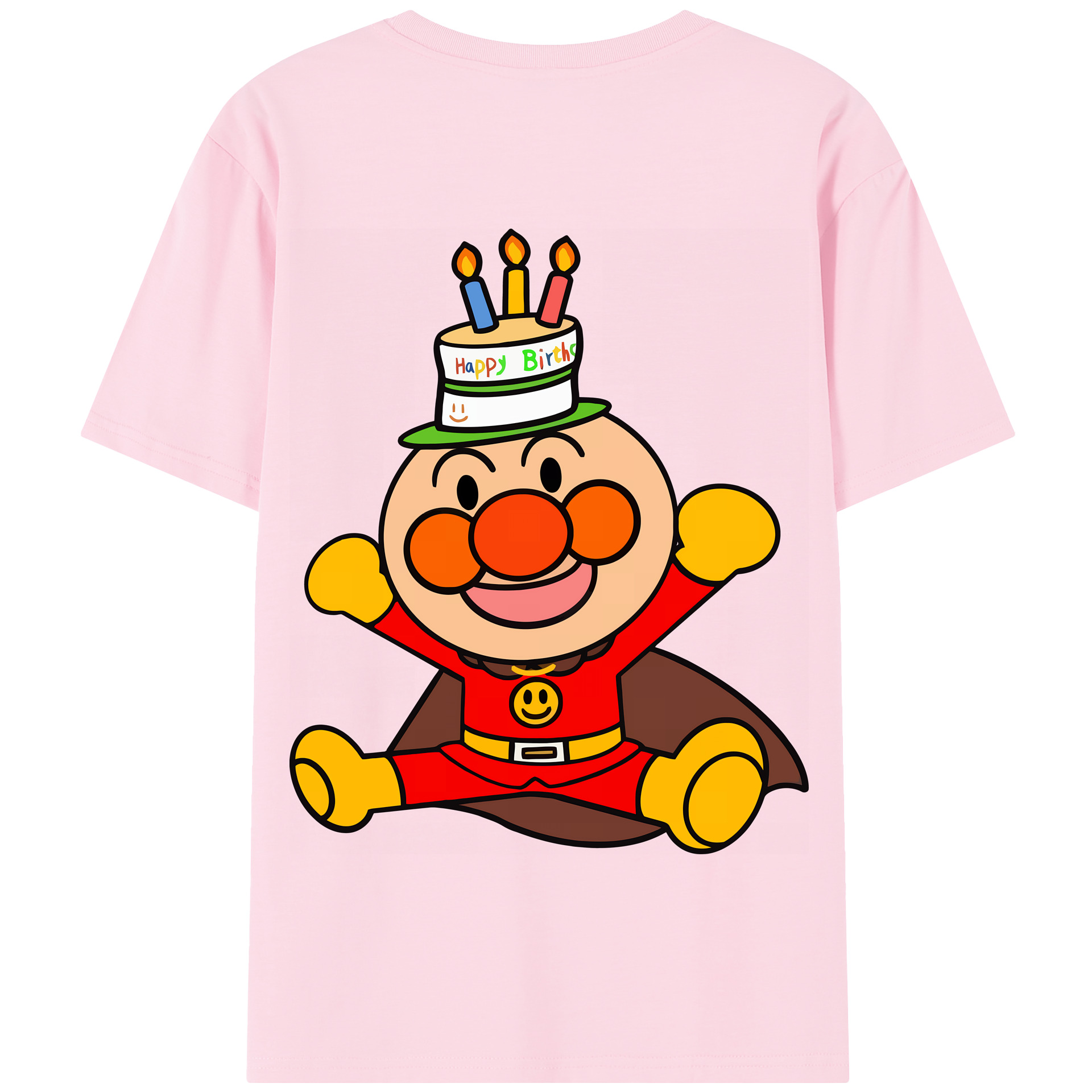 （画像用） アンパンマン Anpanman 綿100％半袖Tシャツ（背面プリント）