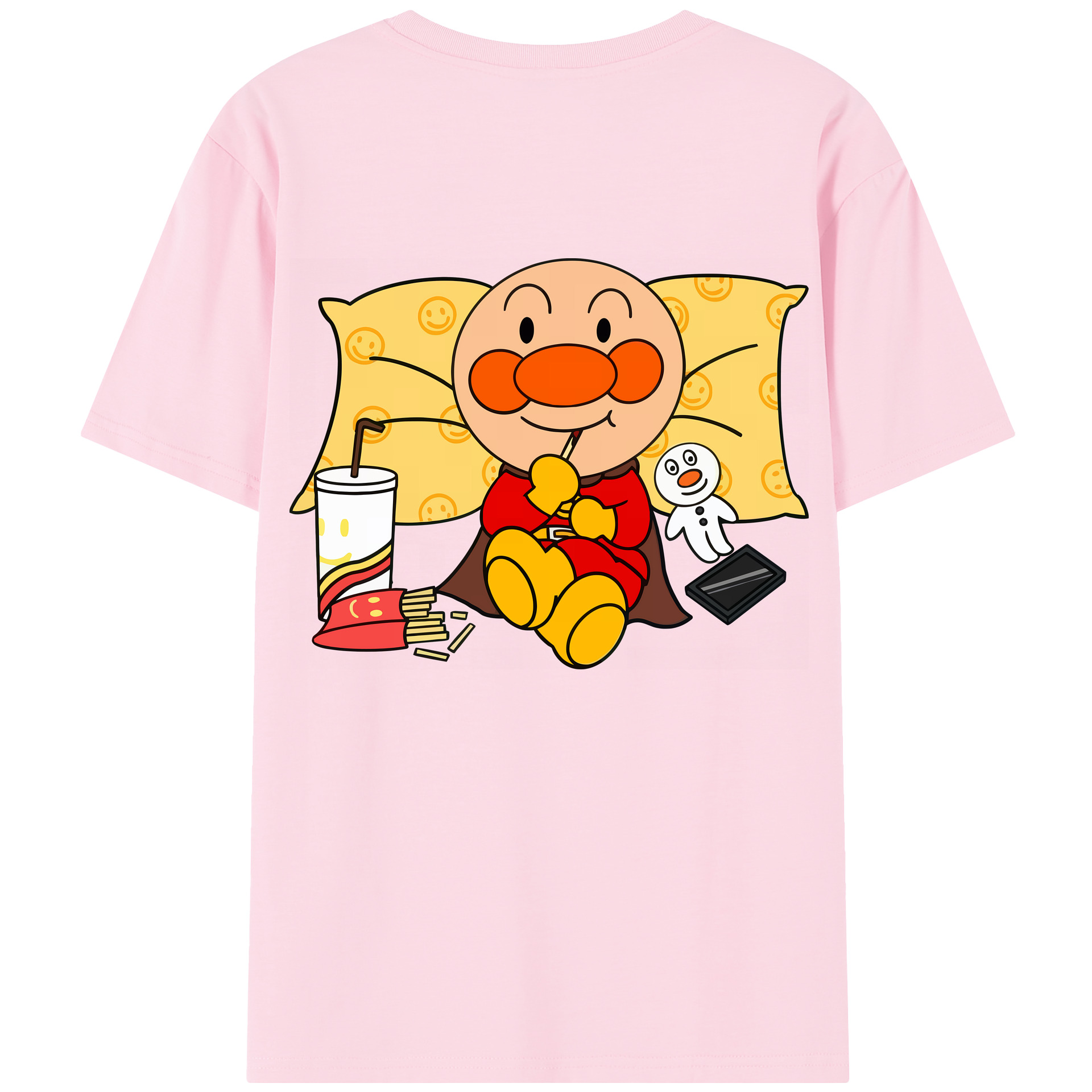 （画像用） アンパンマン Anpanman 綿100％半袖Tシャツ（背面プリント）