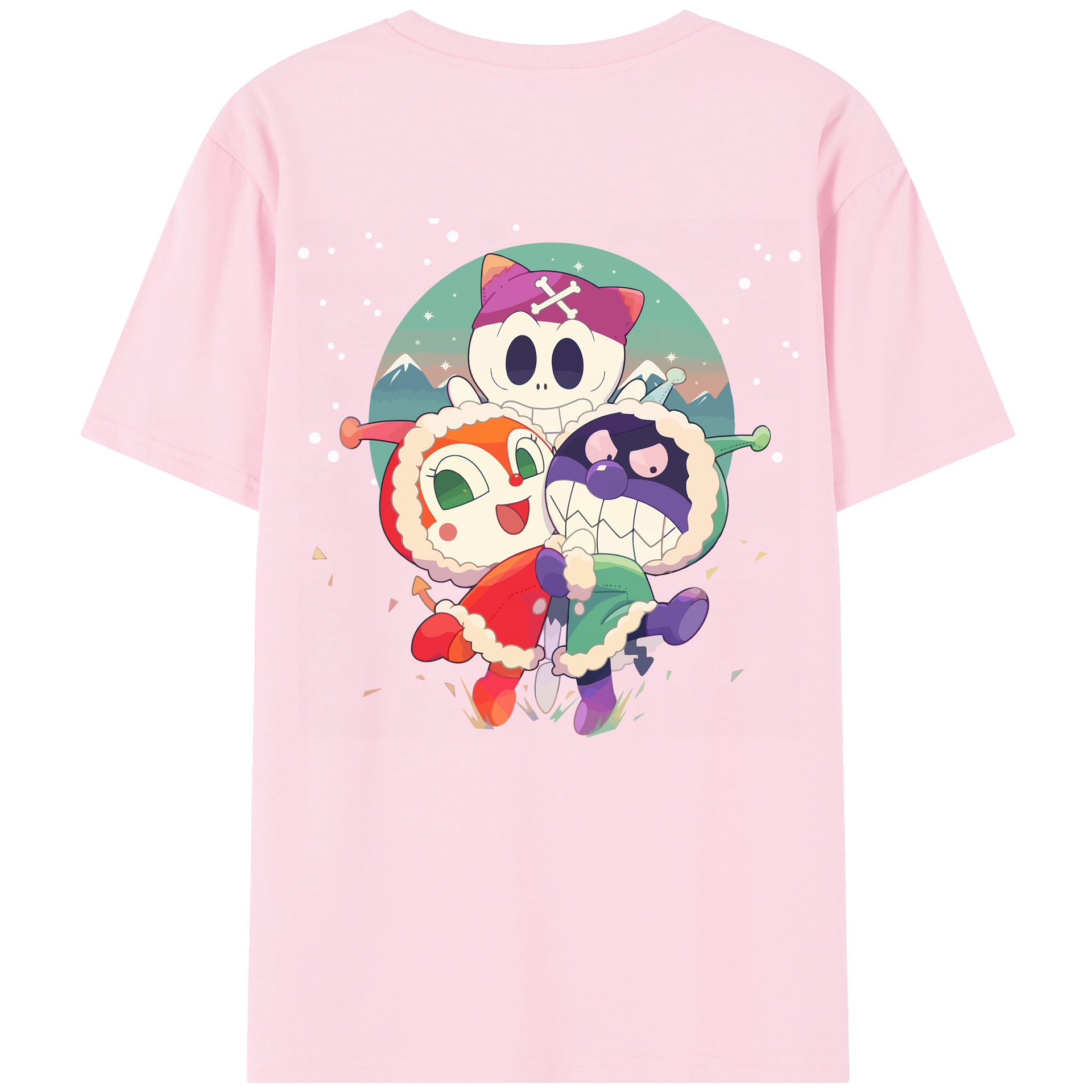 （画像用） アンパンマン Anpanman 綿100％半袖Tシャツ（背面プリント）
