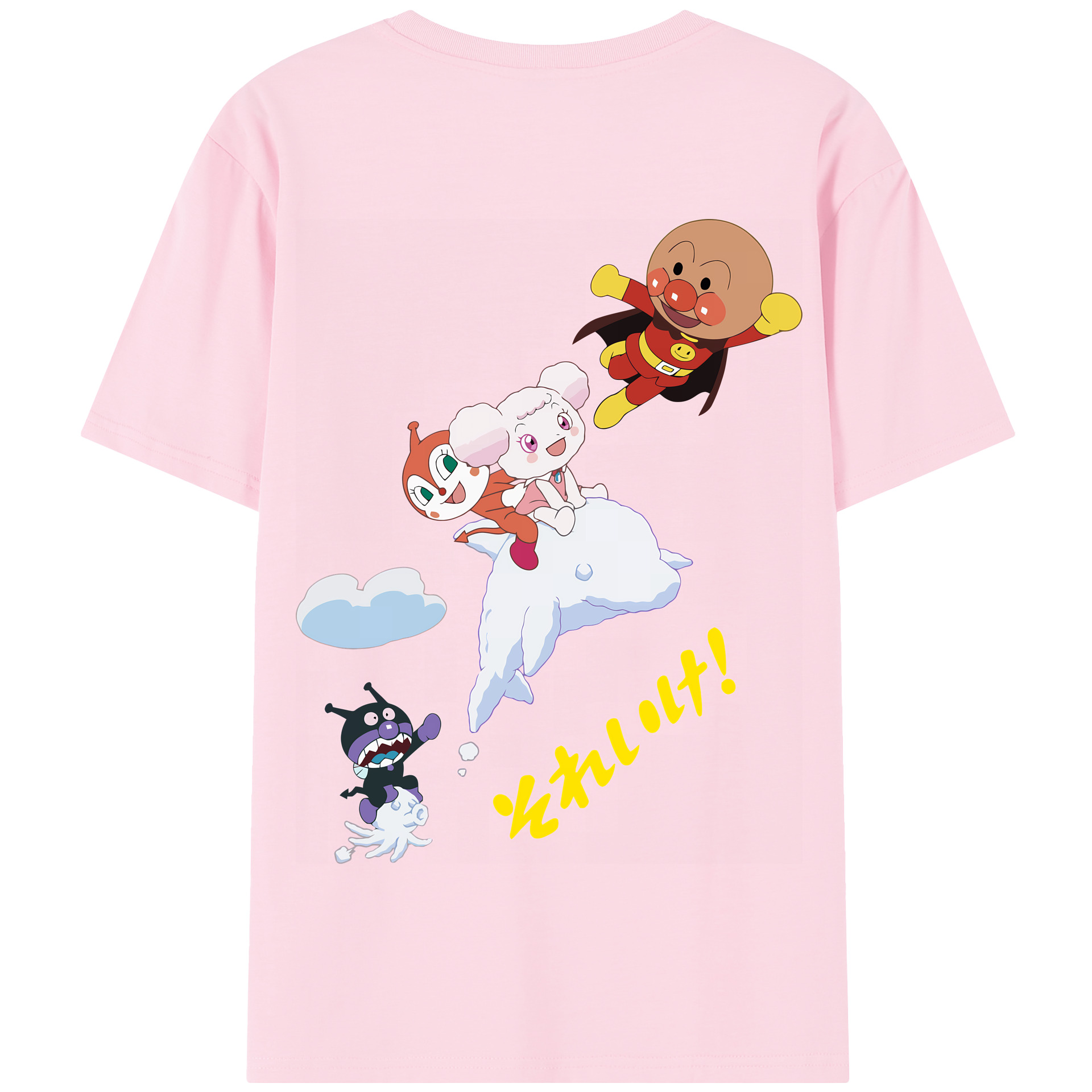 （画像用） アンパンマン Anpanman 綿100％半袖Tシャツ（背面プリント）