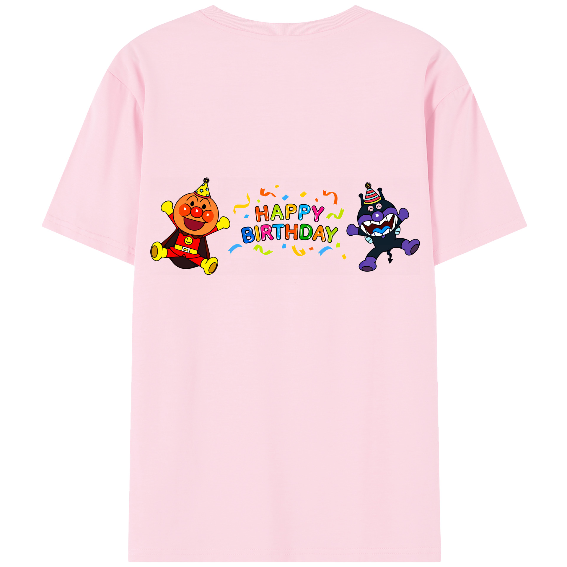 （画像用） アンパンマン Anpanman 綿100％半袖Tシャツ（背面プリント）