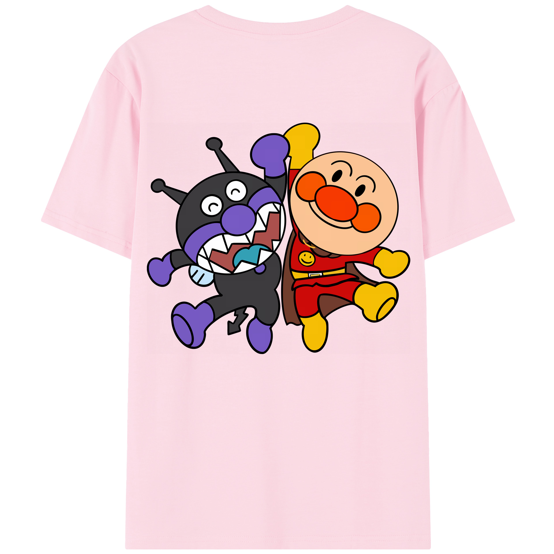 （画像用） アンパンマン Anpanman 綿100％半袖Tシャツ（背面プリント）