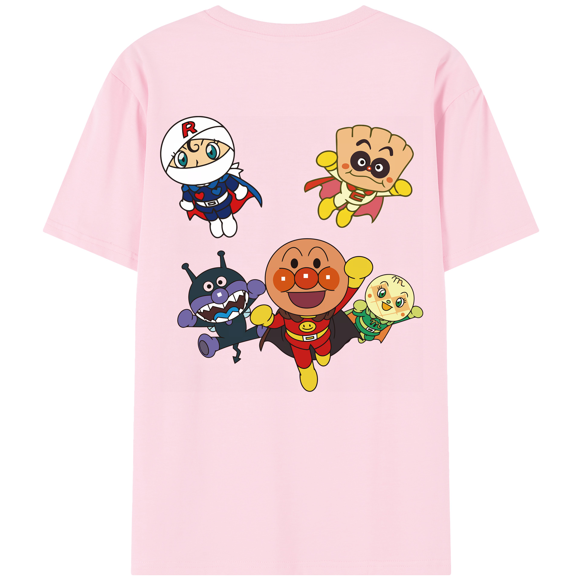 （画像用） アンパンマン Anpanman 綿100％半袖Tシャツ（背面プリント）