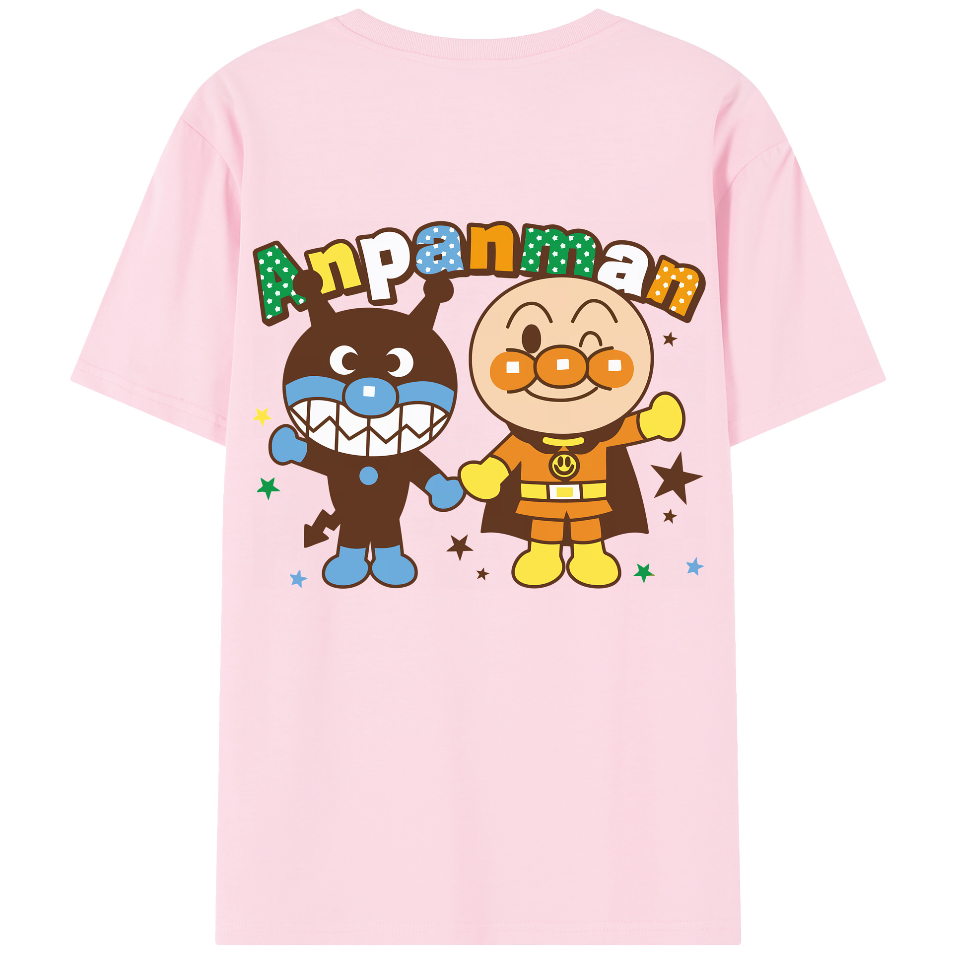 （画像用） アンパンマン Anpanman 綿100％半袖Tシャツ（背面プリント）