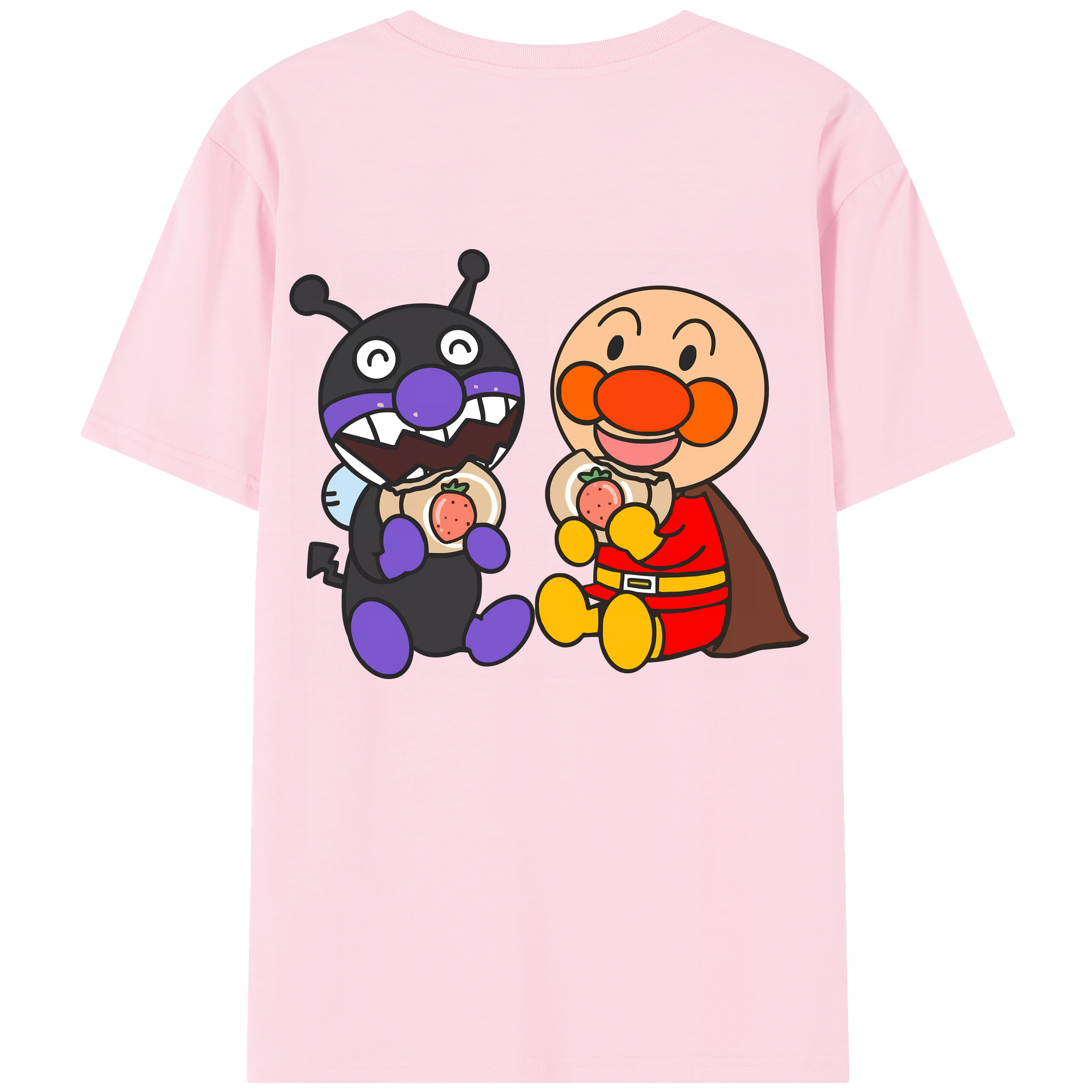 （画像用） アンパンマン Anpanman 綿100％半袖Tシャツ（背面プリント）