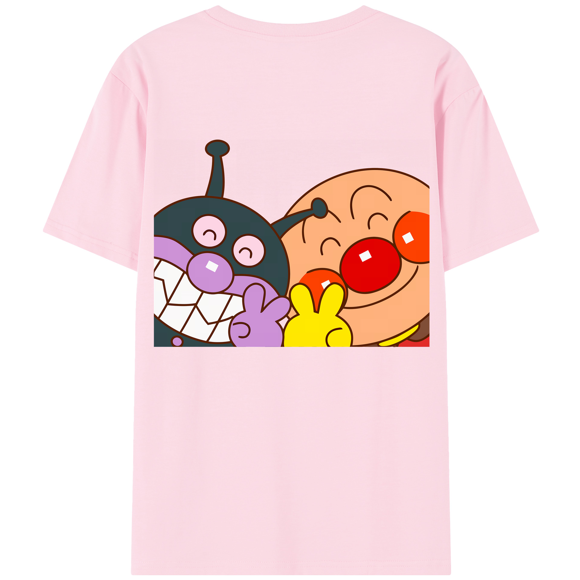 （画像用） アンパンマン Anpanman 綿100％半袖Tシャツ（背面プリント）