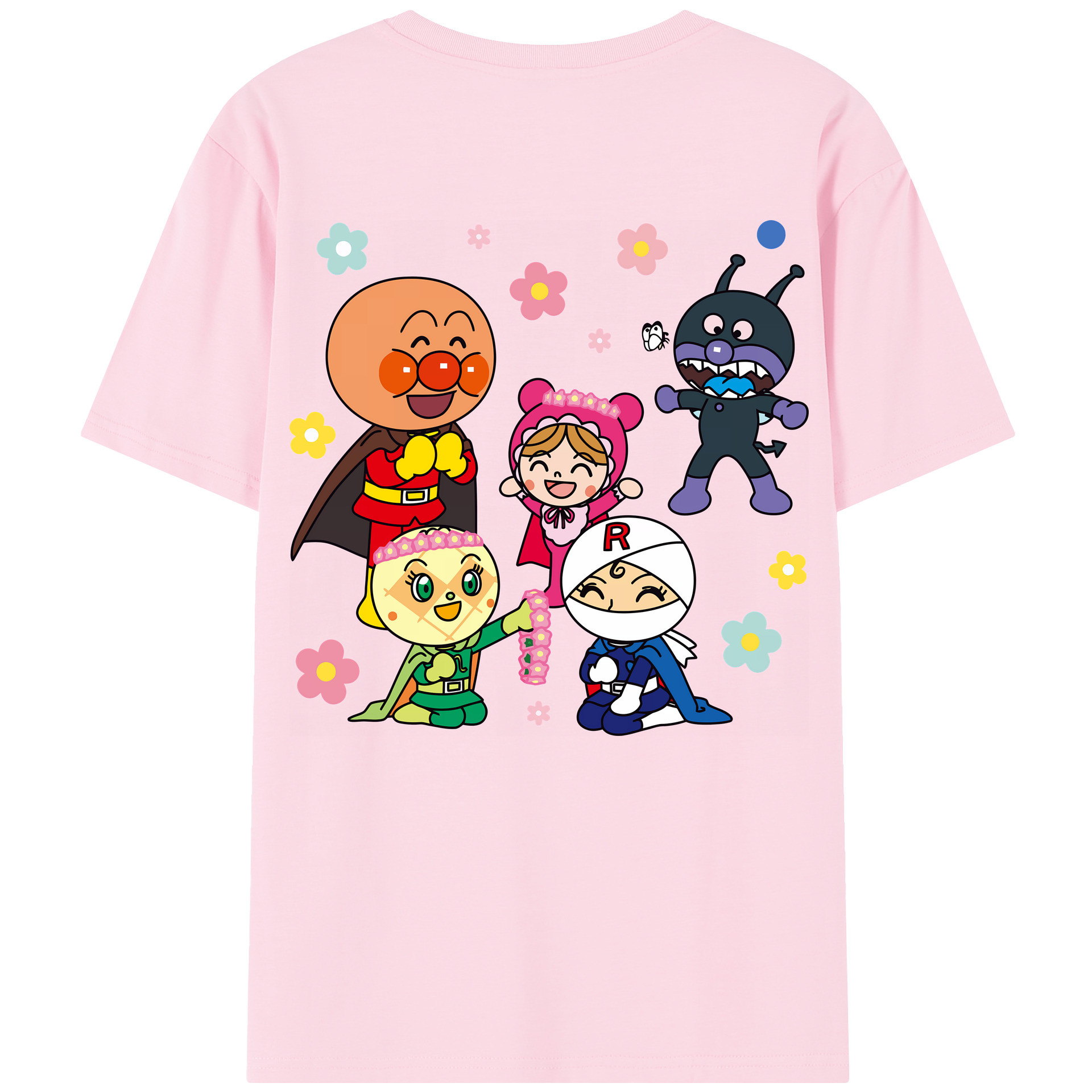 （画像用） アンパンマン Anpanman 綿100％半袖Tシャツ（背面プリント）