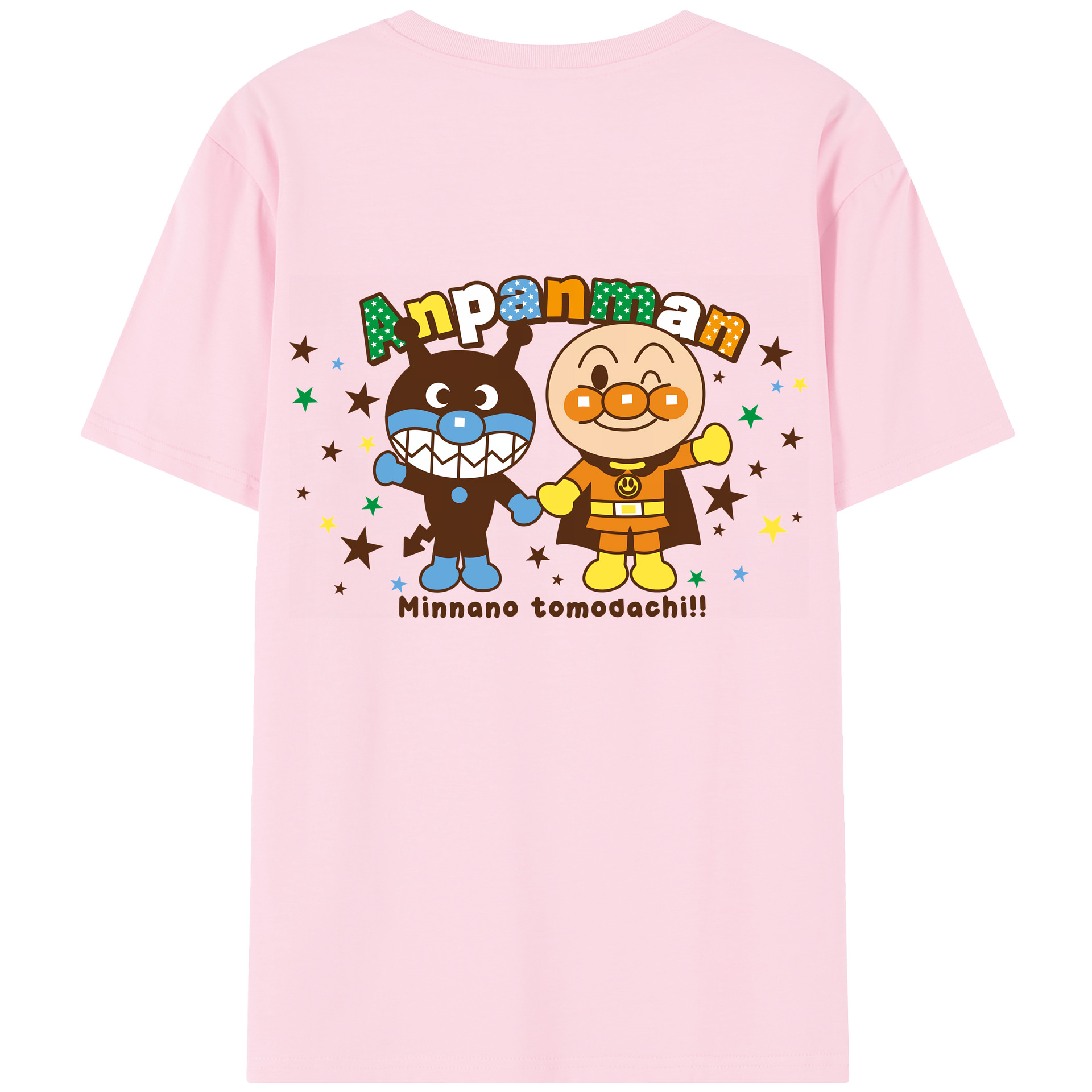（画像用） アンパンマン Anpanman 綿100％半袖Tシャツ（背面プリント）