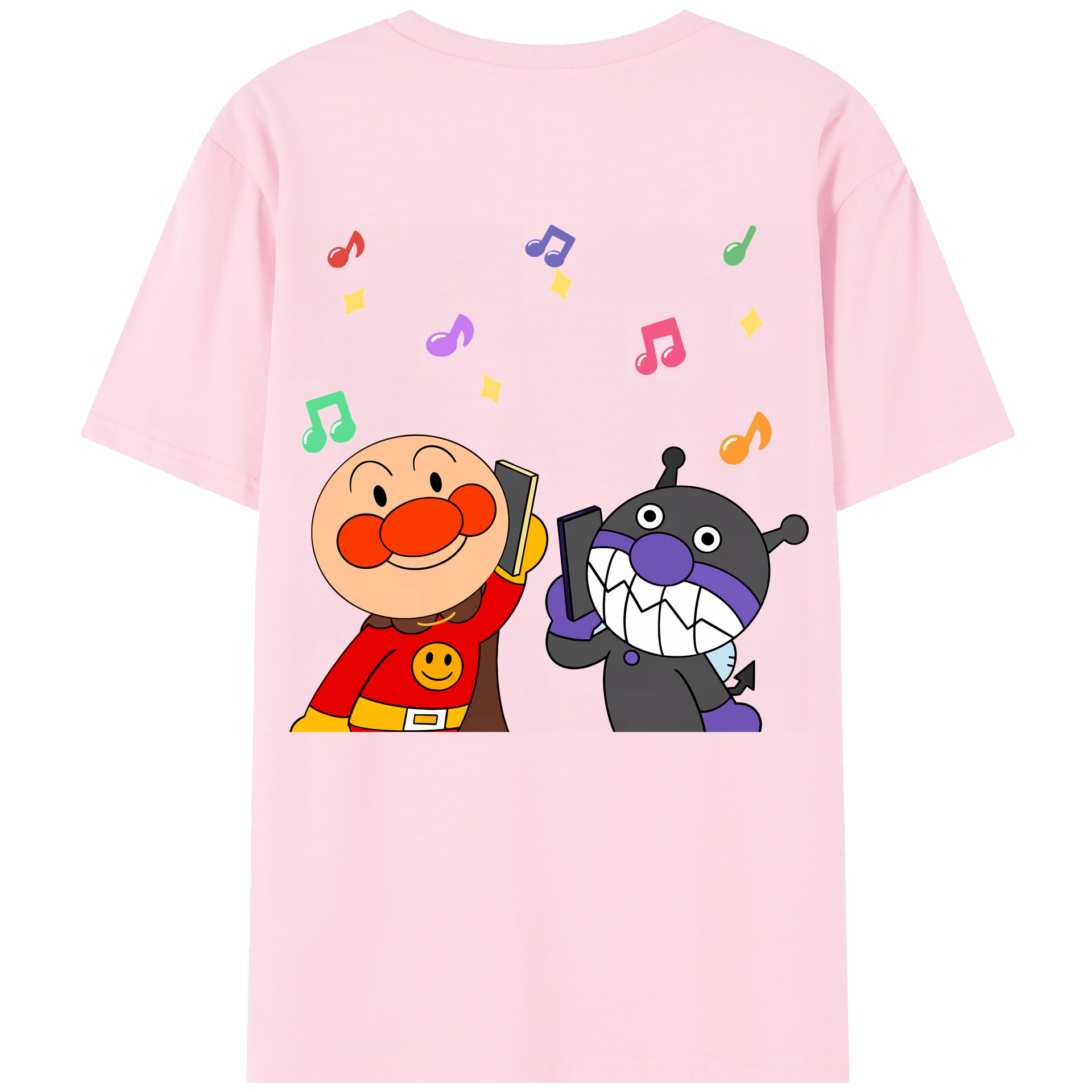（画像用） アンパンマン Anpanman 綿100％半袖Tシャツ（背面プリント）