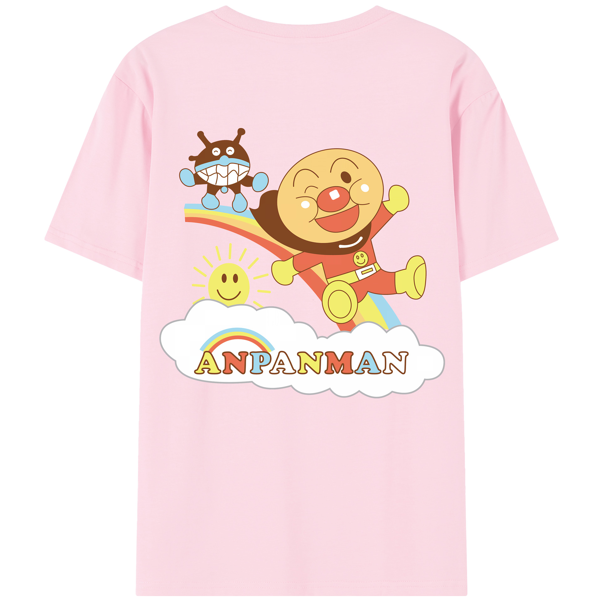 （画像用） アンパンマン Anpanman 綿100％半袖Tシャツ（背面プリント）