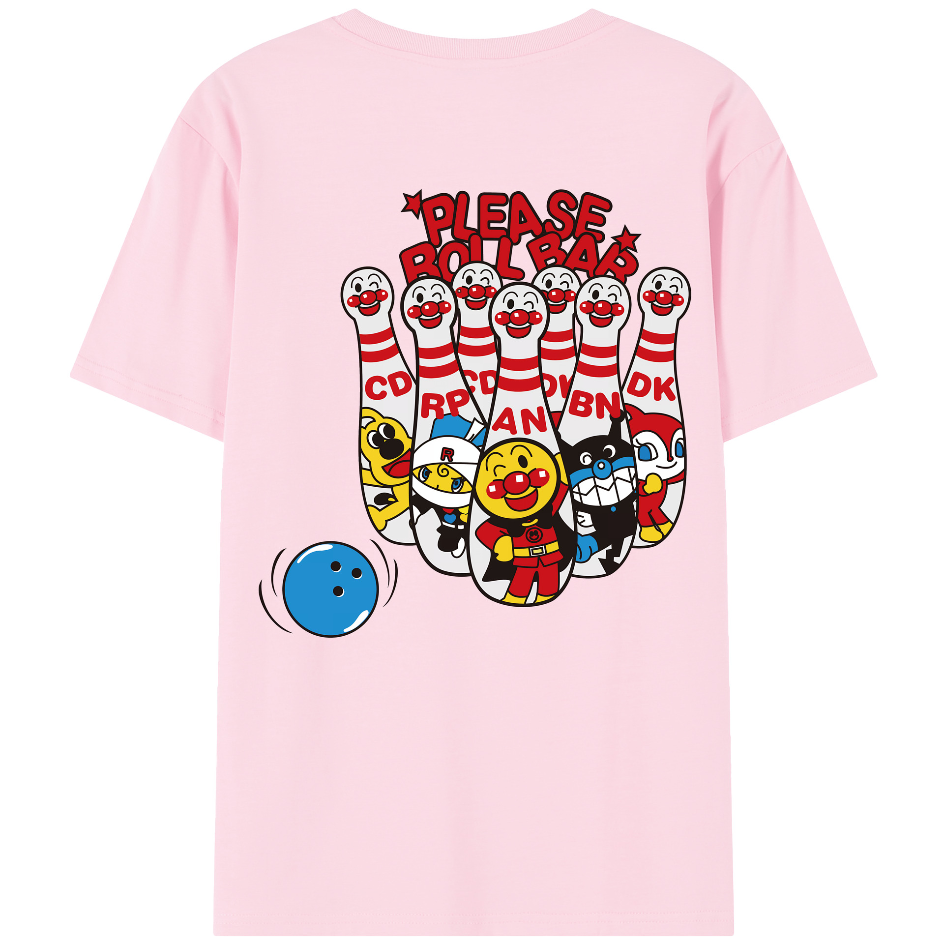 （画像用） アンパンマン Anpanman 綿100％半袖Tシャツ（背面プリント）