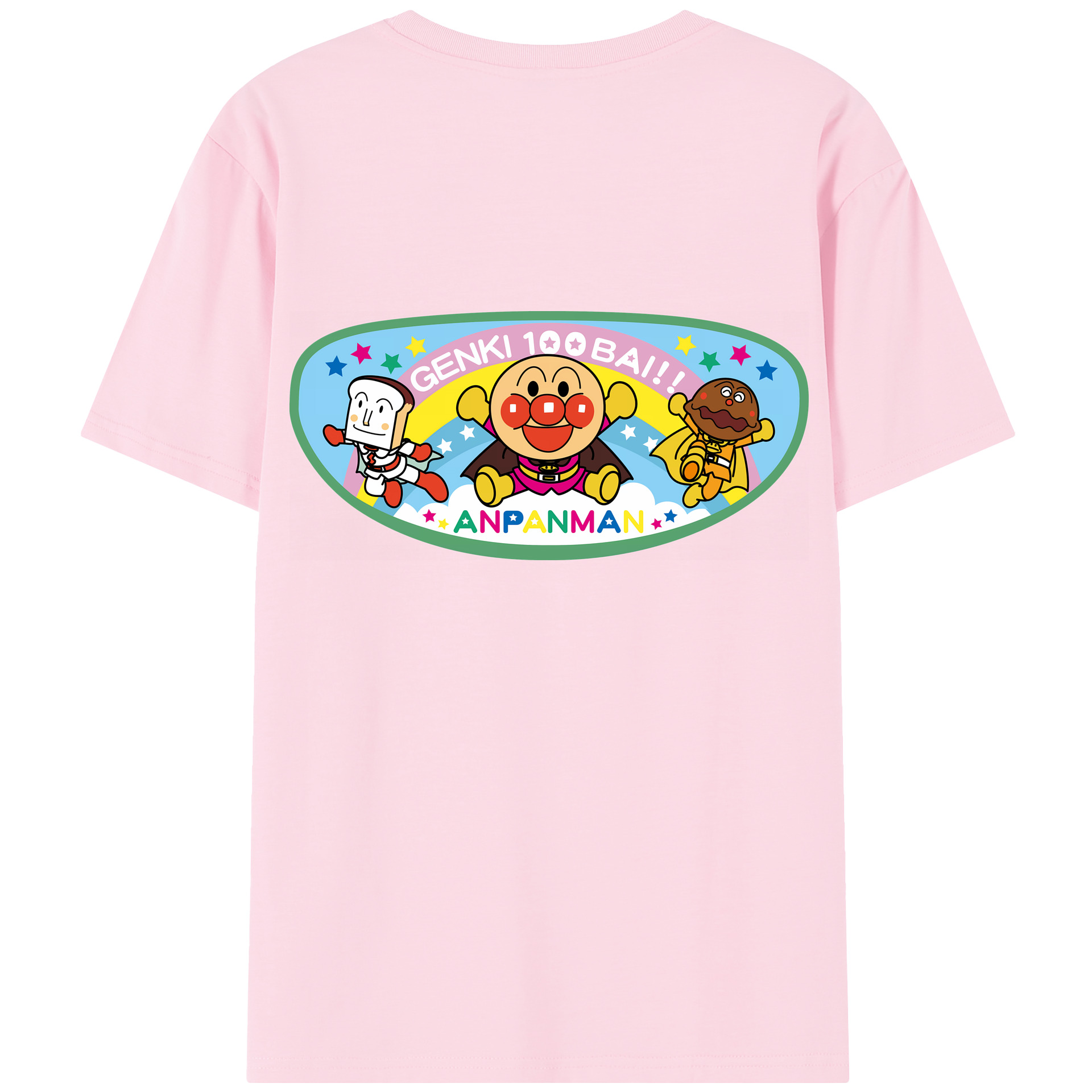 （画像用） アンパンマン Anpanman 綿100％半袖Tシャツ（背面プリント）