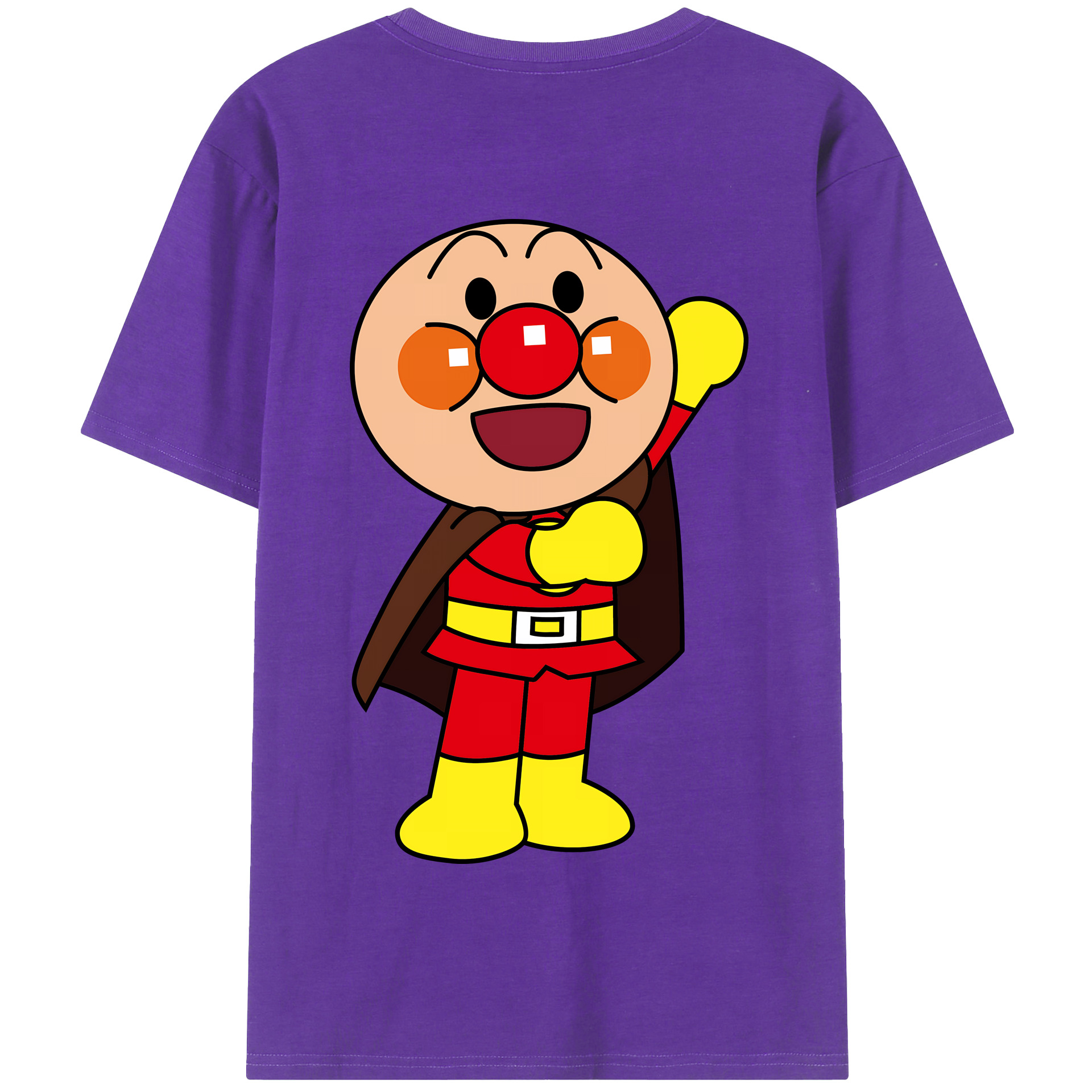 （画像用） アンパンマン Anpanman 綿100％半袖Tシャツ（背面プリント）