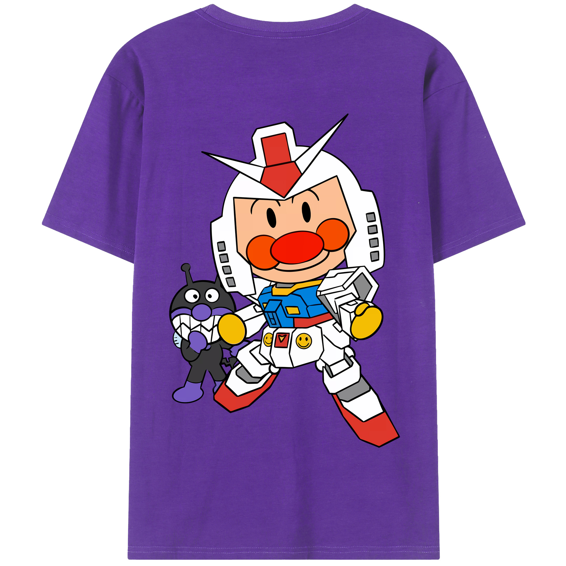 （画像用） アンパンマン Anpanman 綿100％半袖Tシャツ（背面プリント）