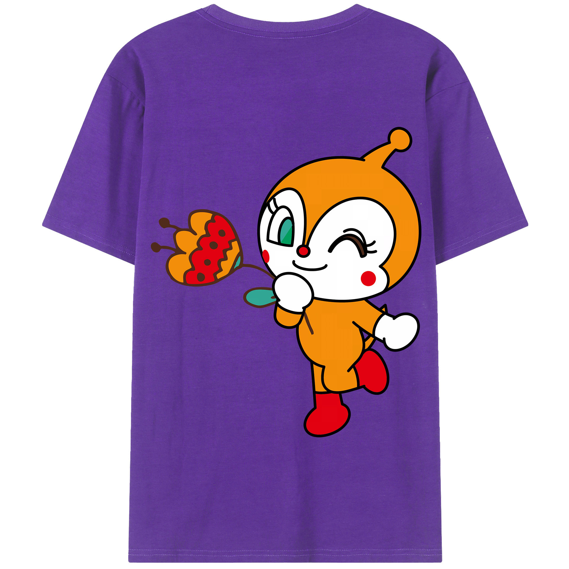 アンパンマン Anpanman 綿100％半袖Tシャツ（背面プリント）
