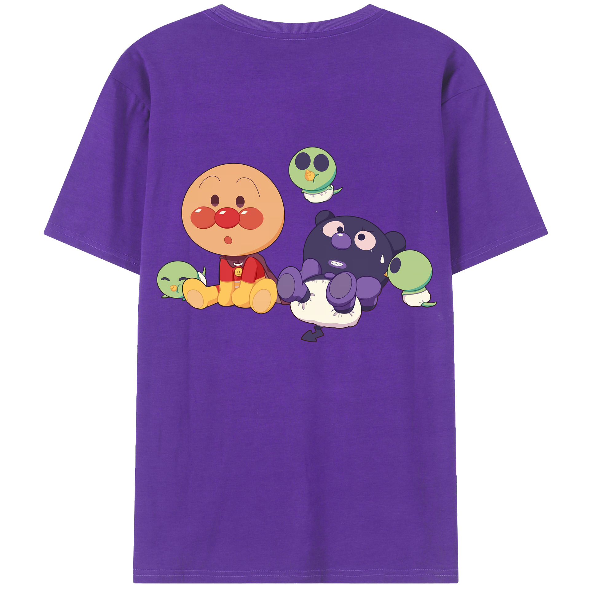 （画像用） アンパンマン Anpanman 綿100％半袖Tシャツ（背面プリント）