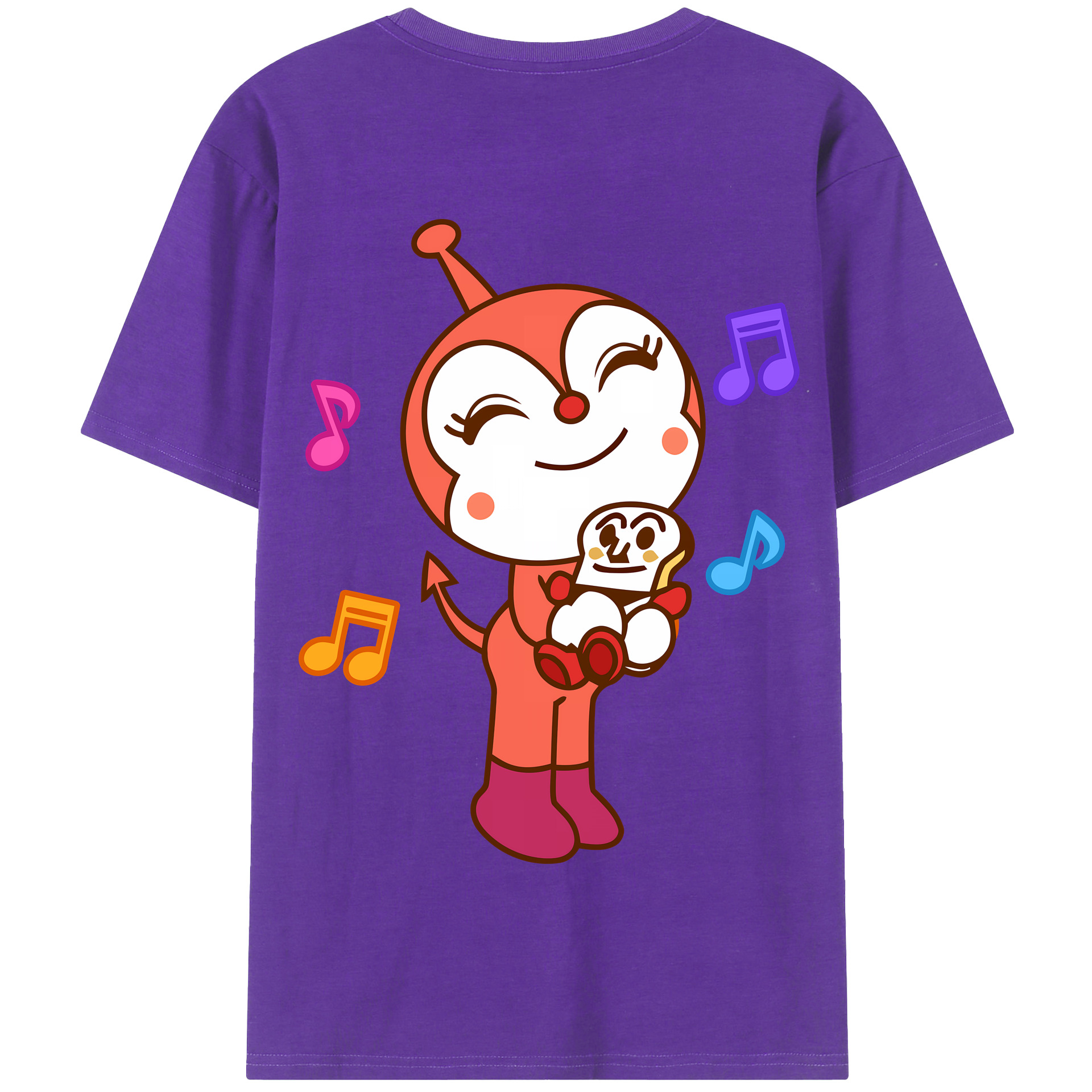 （画像用） アンパンマン Anpanman 綿100％半袖Tシャツ（背面プリント）