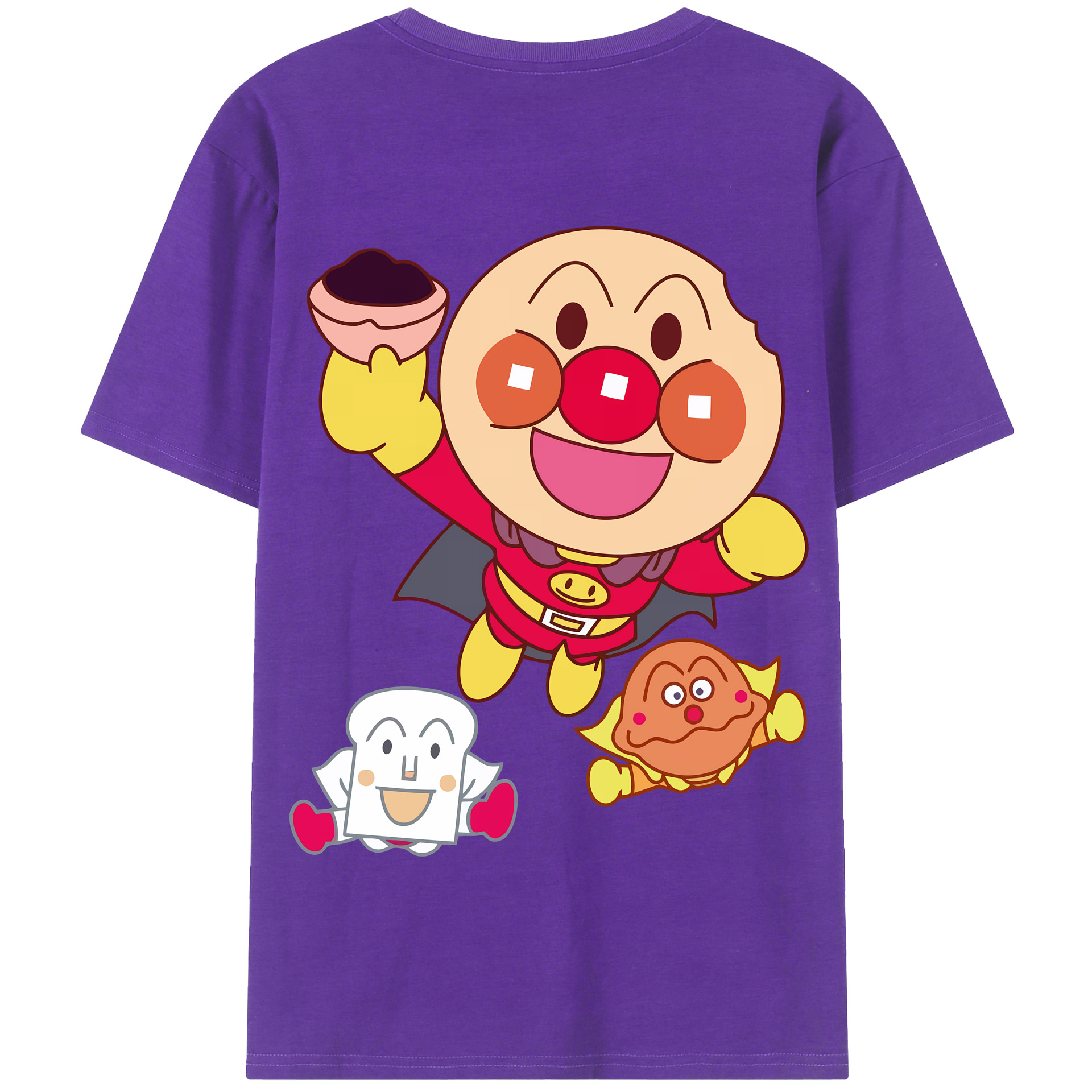 （画像用） アンパンマン Anpanman 綿100％半袖Tシャツ（背面プリント）