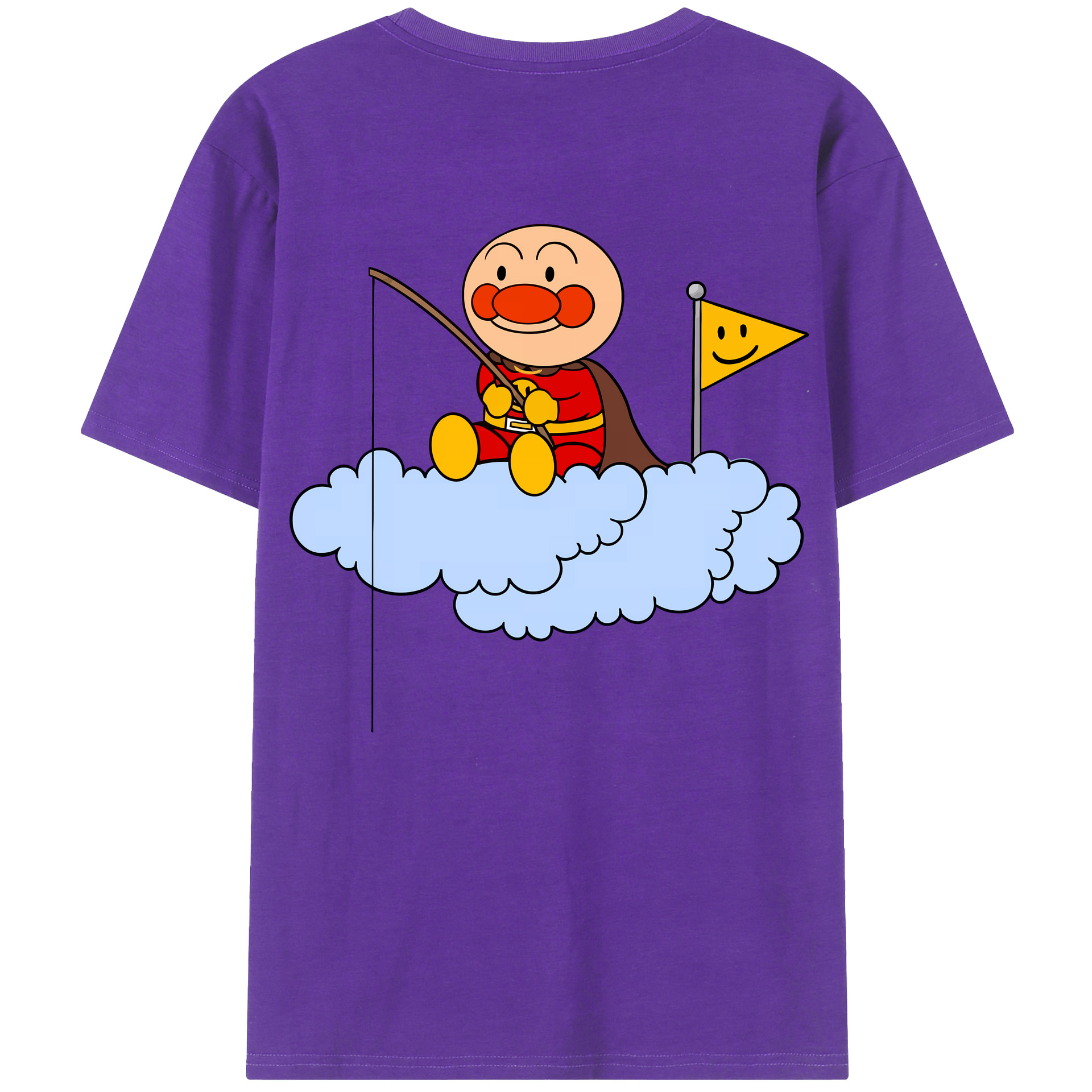 （画像用） アンパンマン Anpanman 綿100％半袖Tシャツ（背面プリント）