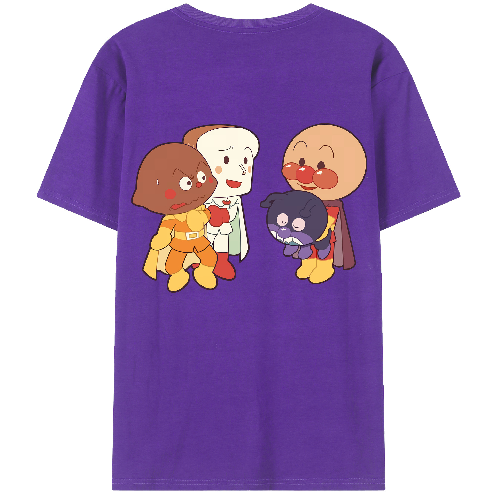 （画像用） アンパンマン Anpanman 綿100％半袖Tシャツ（背面プリント）