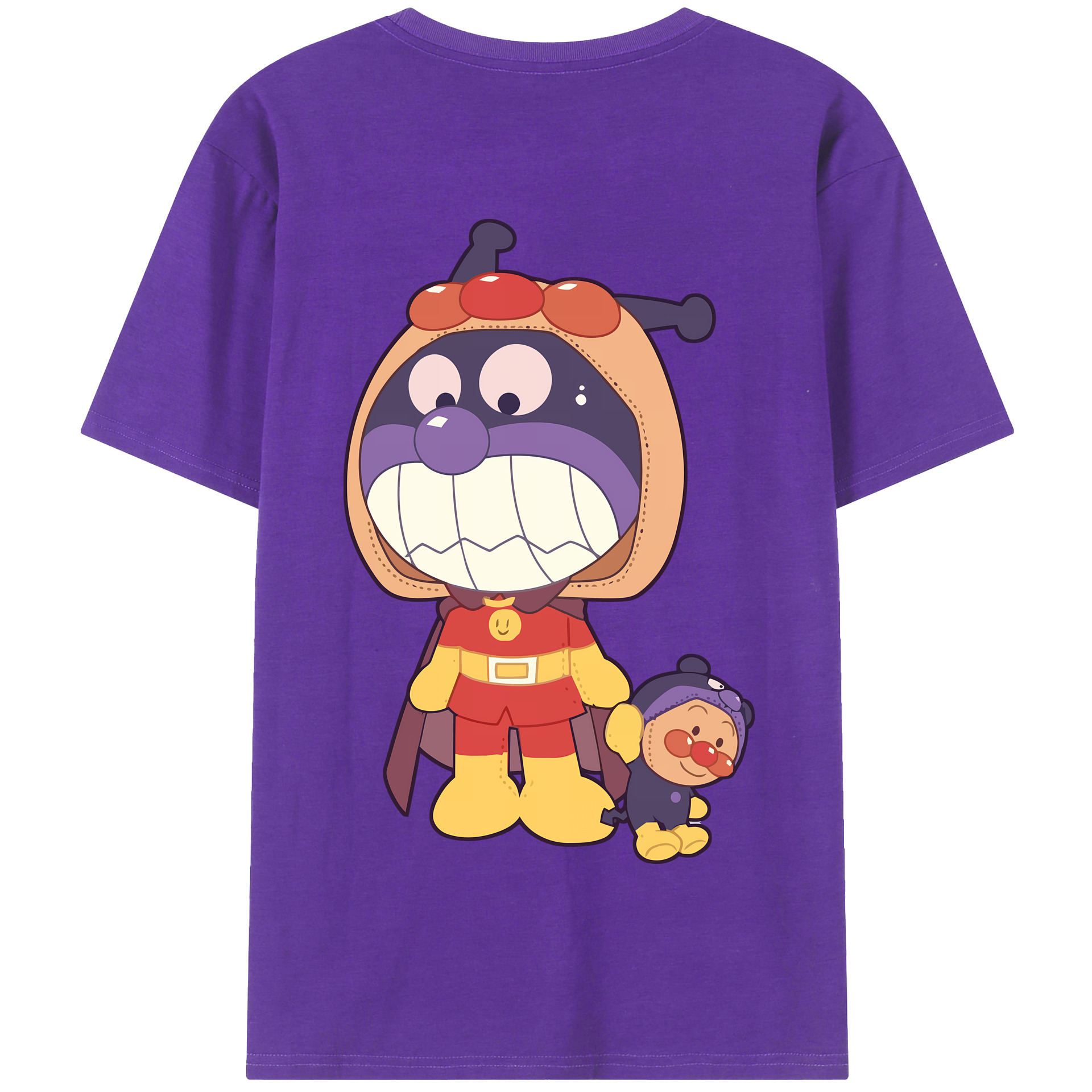 （画像用） アンパンマン Anpanman 綿100％半袖Tシャツ（背面プリント）