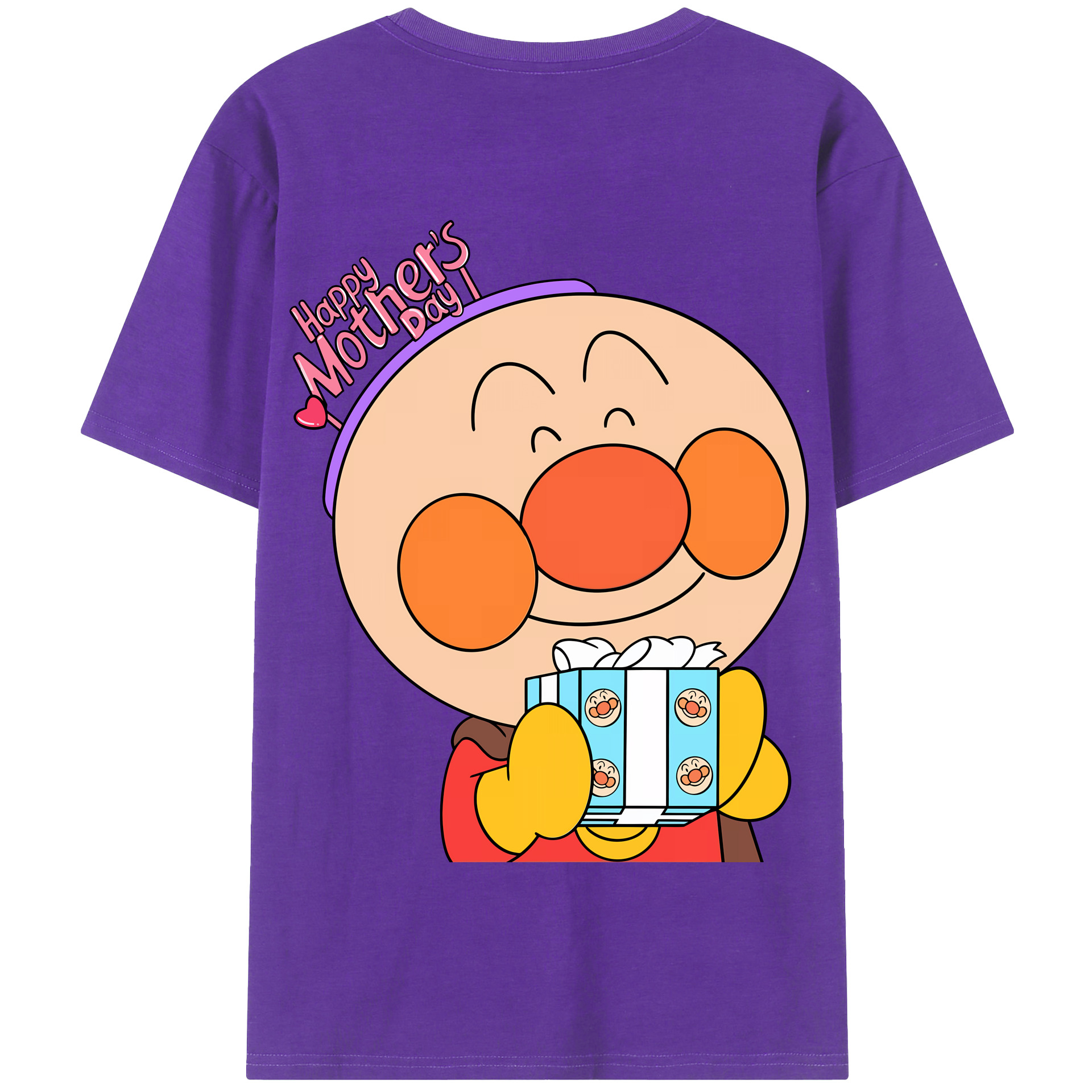 （画像用） アンパンマン Anpanman 綿100％半袖Tシャツ（背面プリント）