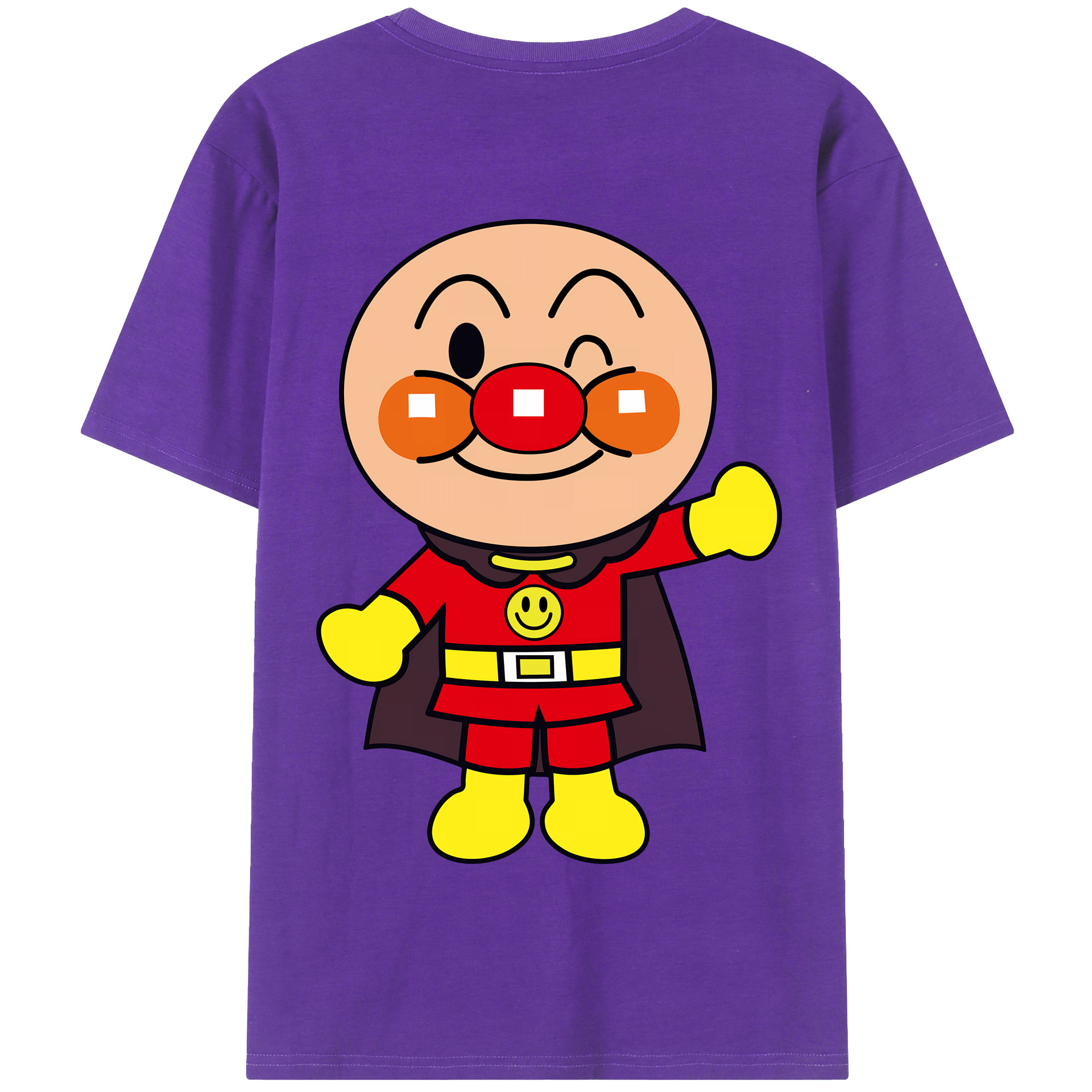 （画像用） アンパンマン Anpanman 綿100％半袖Tシャツ（背面プリント）