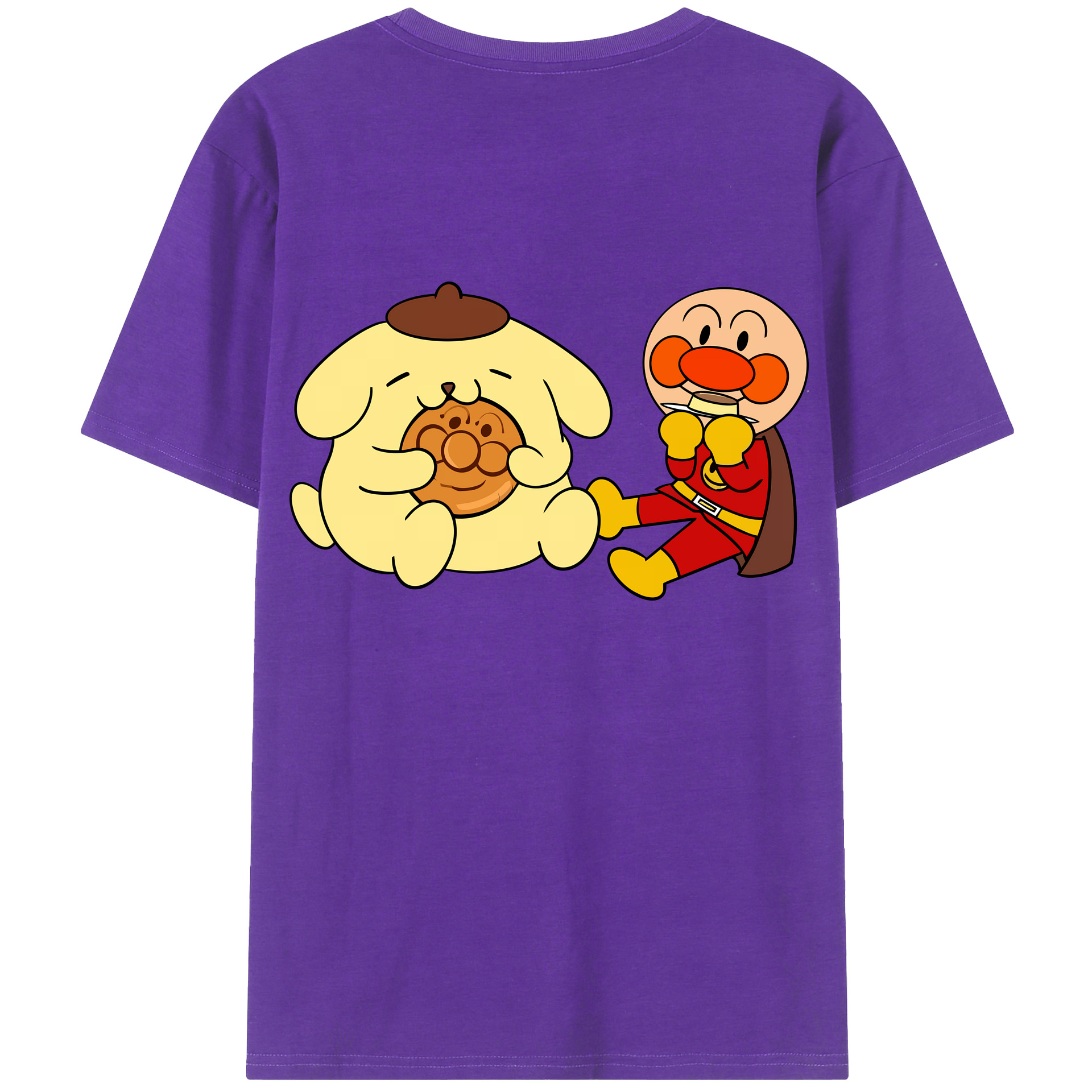 （画像用） アンパンマン Anpanman 綿100％半袖Tシャツ（背面プリント）