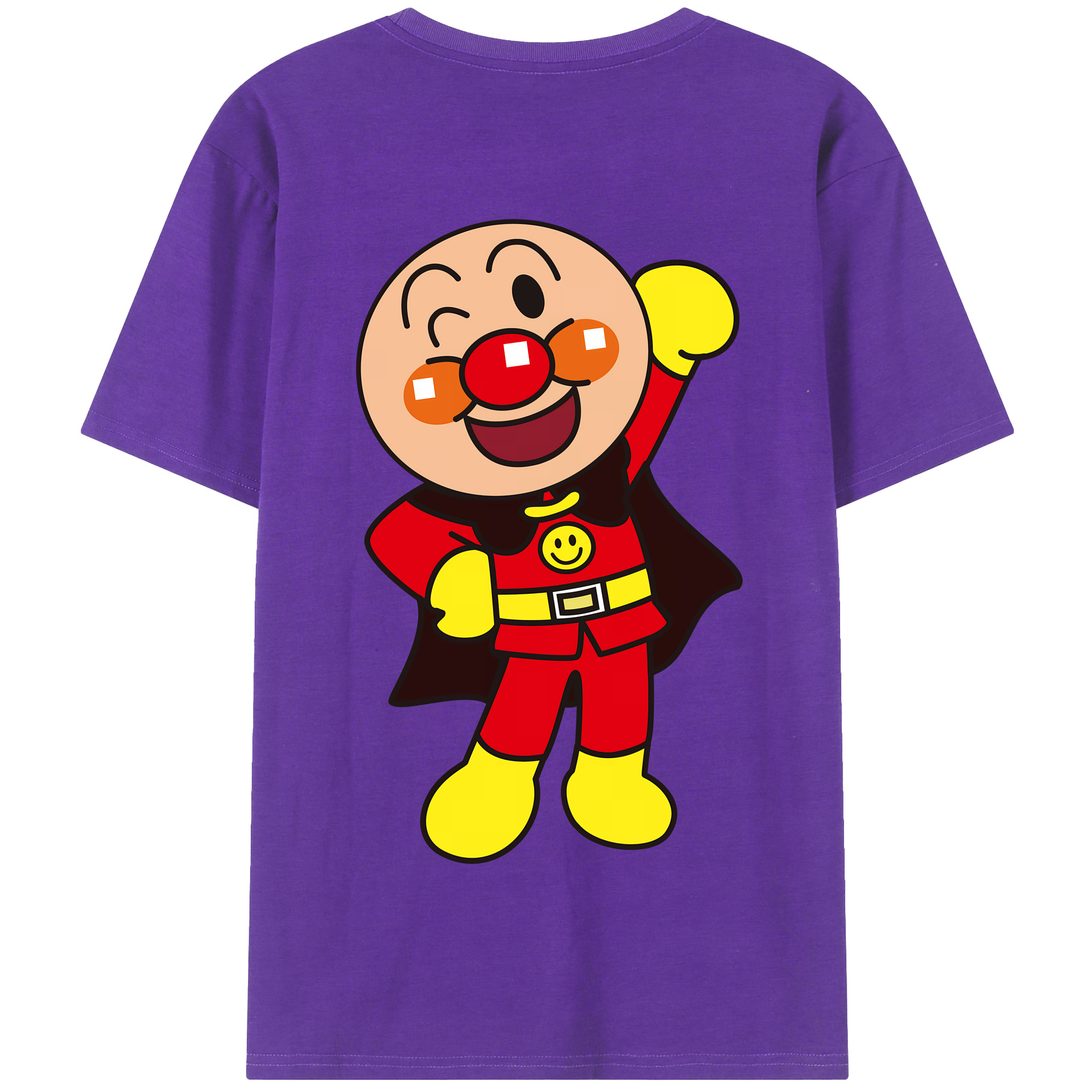（画像用） アンパンマン Anpanman 綿100％半袖Tシャツ（背面プリント）