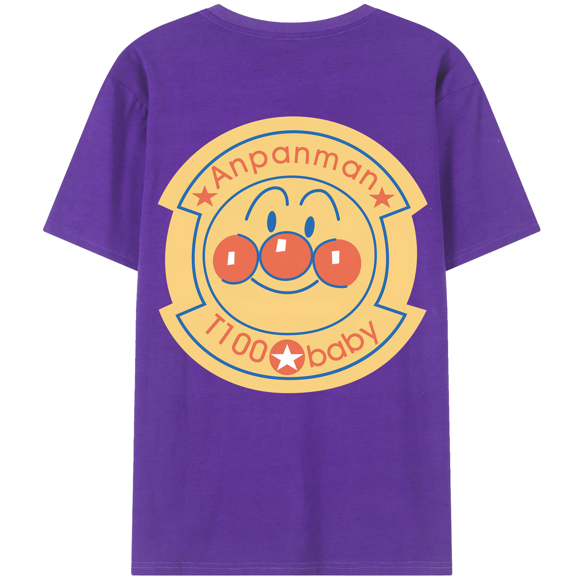 （画像用） アンパンマン Anpanman 綿100％半袖Tシャツ（背面プリント）