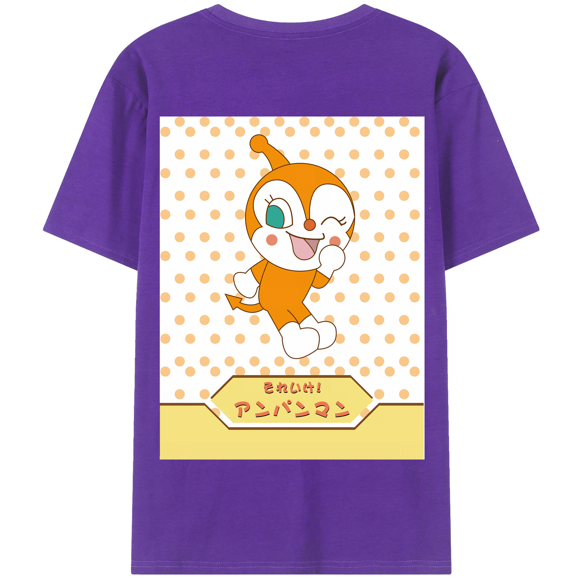 （画像用） アンパンマン Anpanman 綿100％半袖Tシャツ（背面プリント）