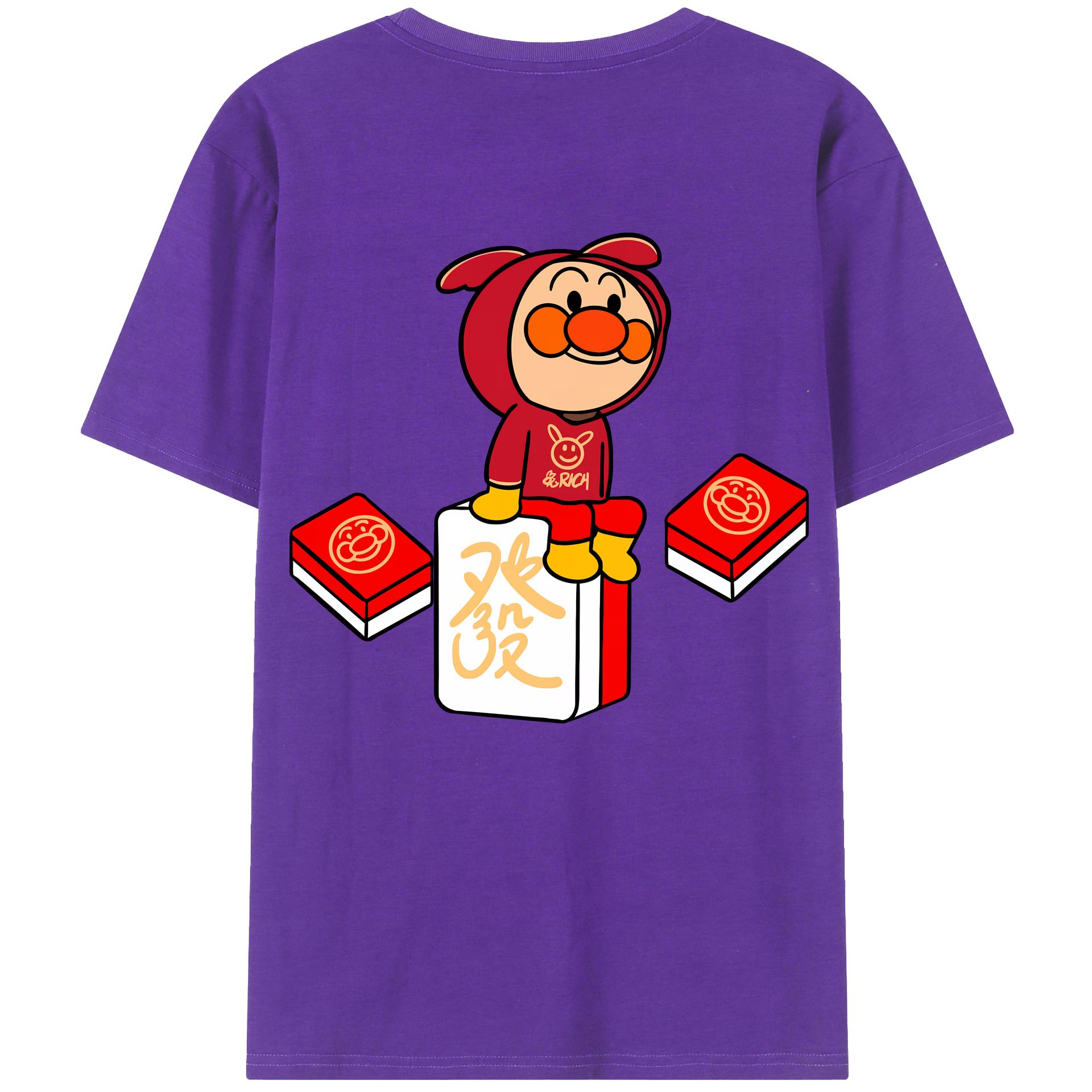 （画像用） アンパンマン Anpanman 綿100％半袖Tシャツ（背面プリント）