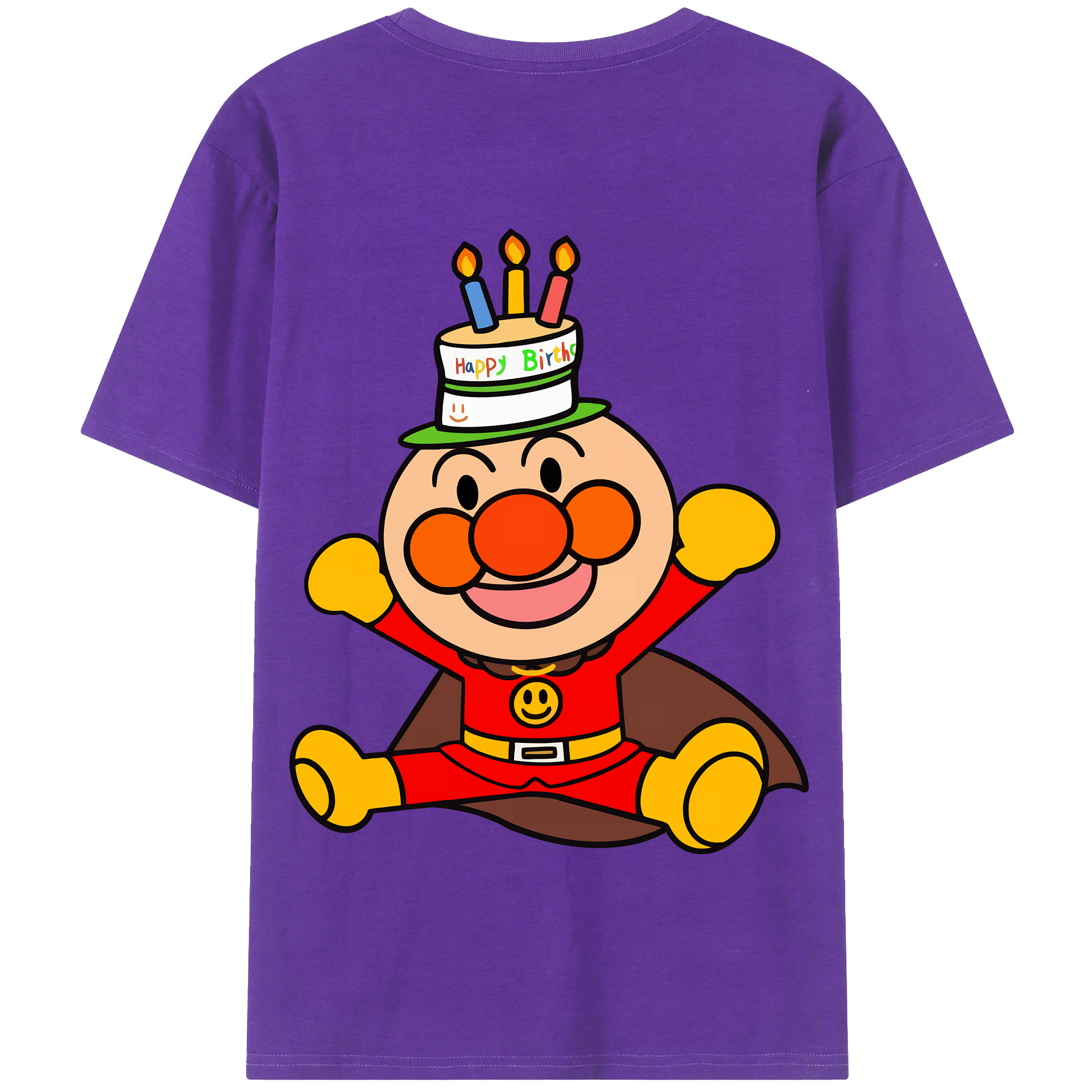 （画像用） アンパンマン Anpanman 綿100％半袖Tシャツ（背面プリント）