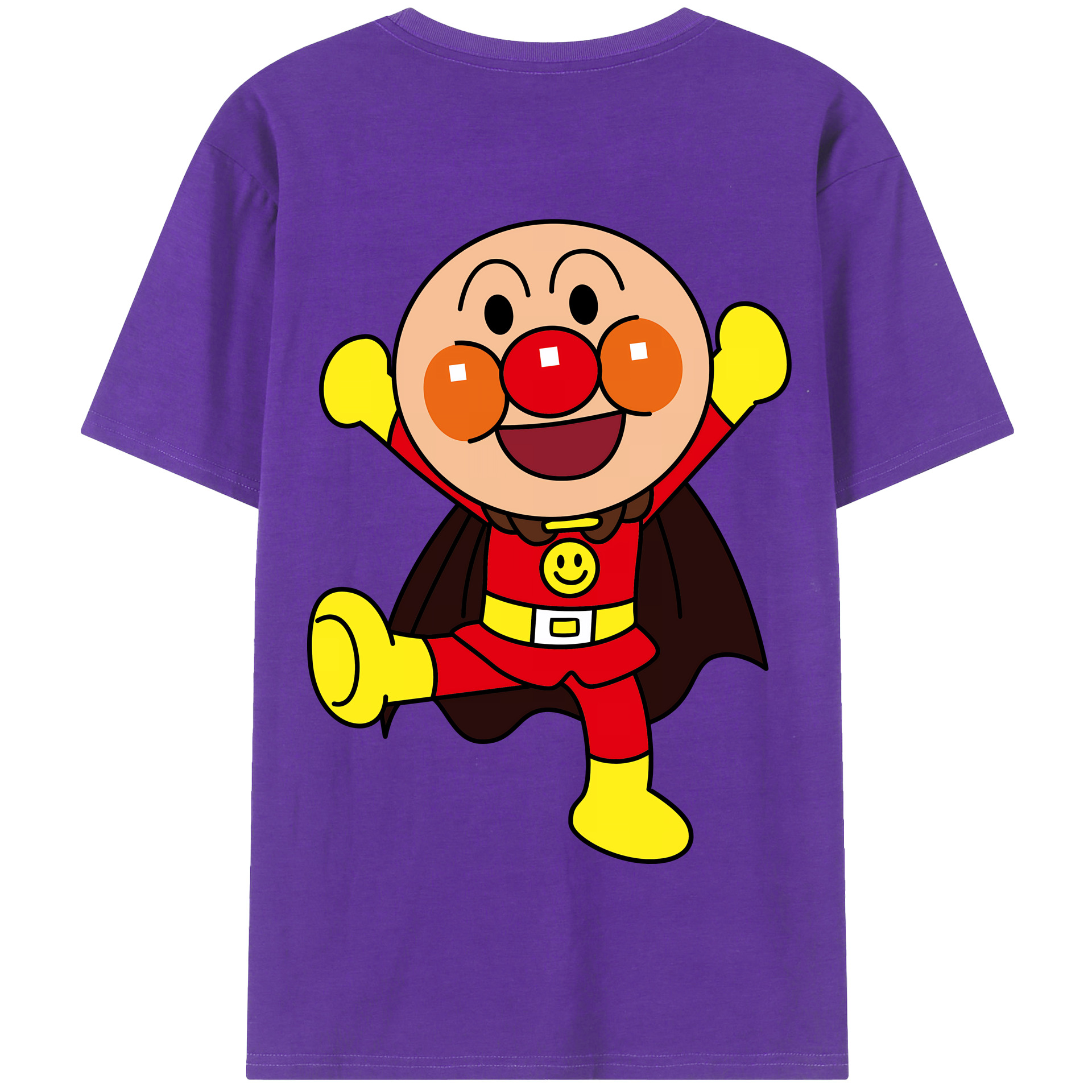 （画像用） アンパンマン Anpanman 綿100％半袖Tシャツ（背面プリント）