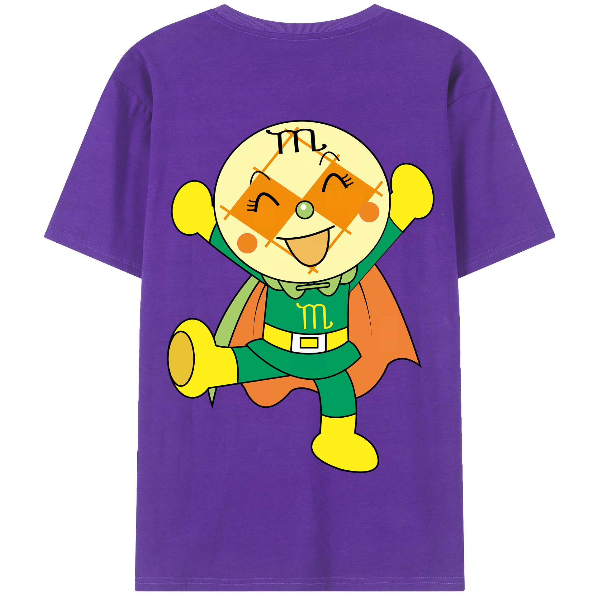（画像用） アンパンマン Anpanman 綿100％半袖Tシャツ（背面プリント）