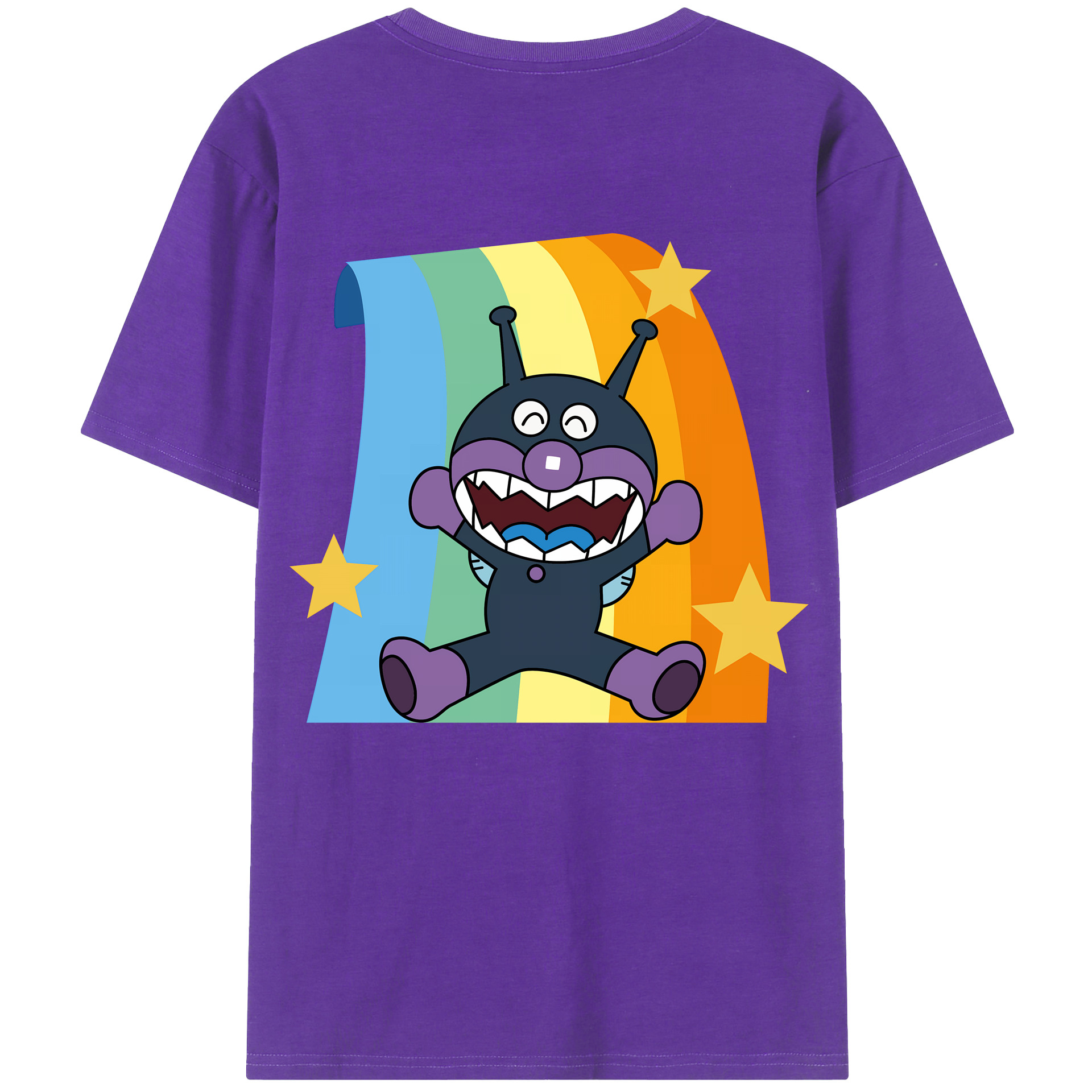 （画像用） アンパンマン Anpanman 綿100％半袖Tシャツ（背面プリント）
