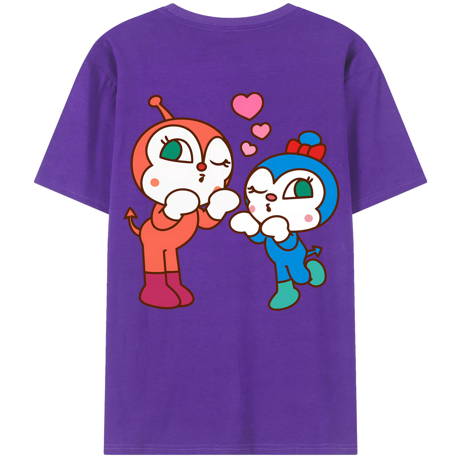 （画像用） アンパンマン Anpanman 綿100％半袖Tシャツ（背面プリント）