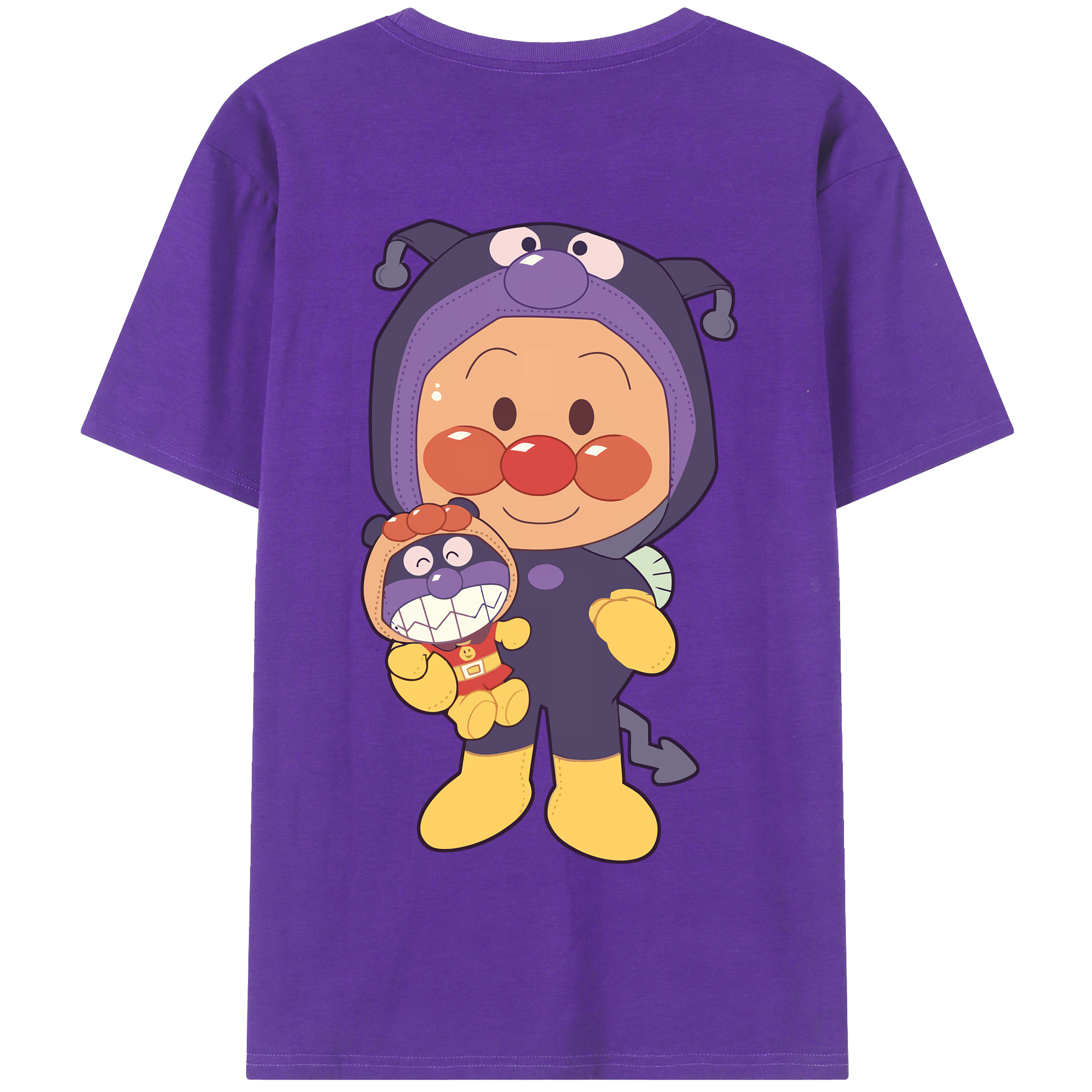 （画像用） アンパンマン Anpanman 綿100％半袖Tシャツ（背面プリント）