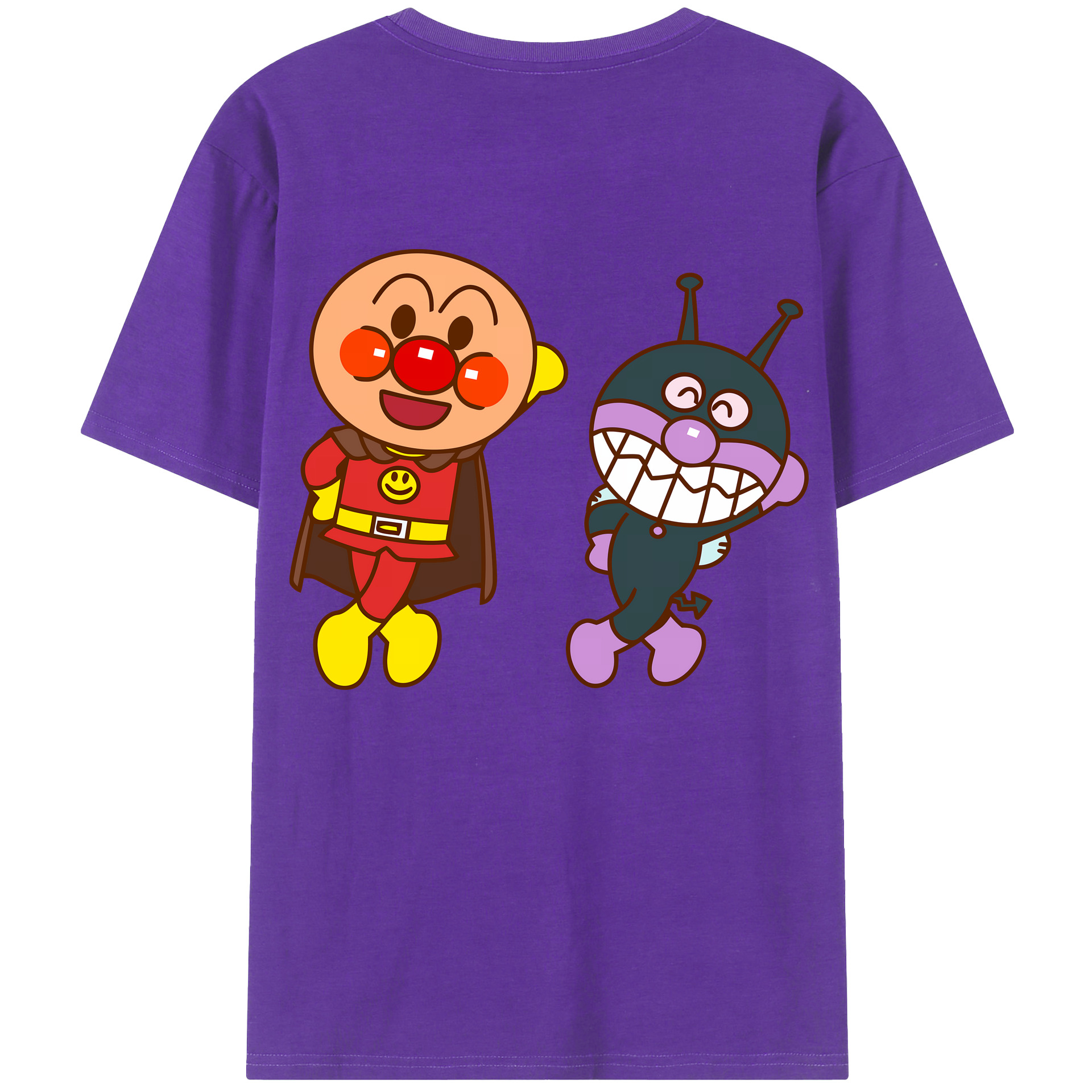 （画像用） アンパンマン Anpanman 綿100％半袖Tシャツ（背面プリント）