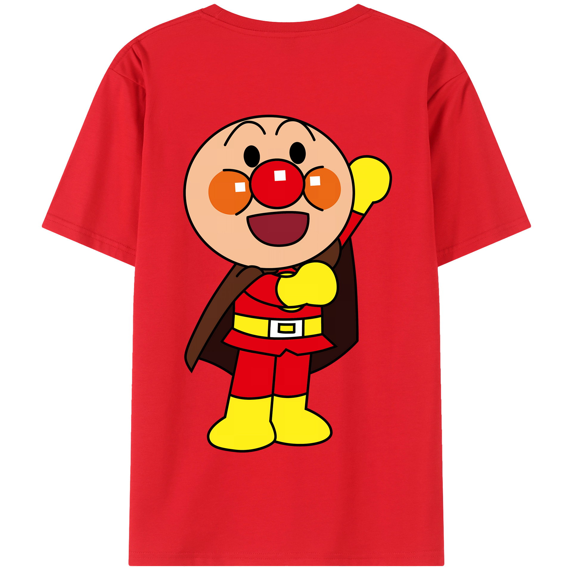 （画像用） アンパンマン Anpanman 綿100％半袖Tシャツ（背面プリント）