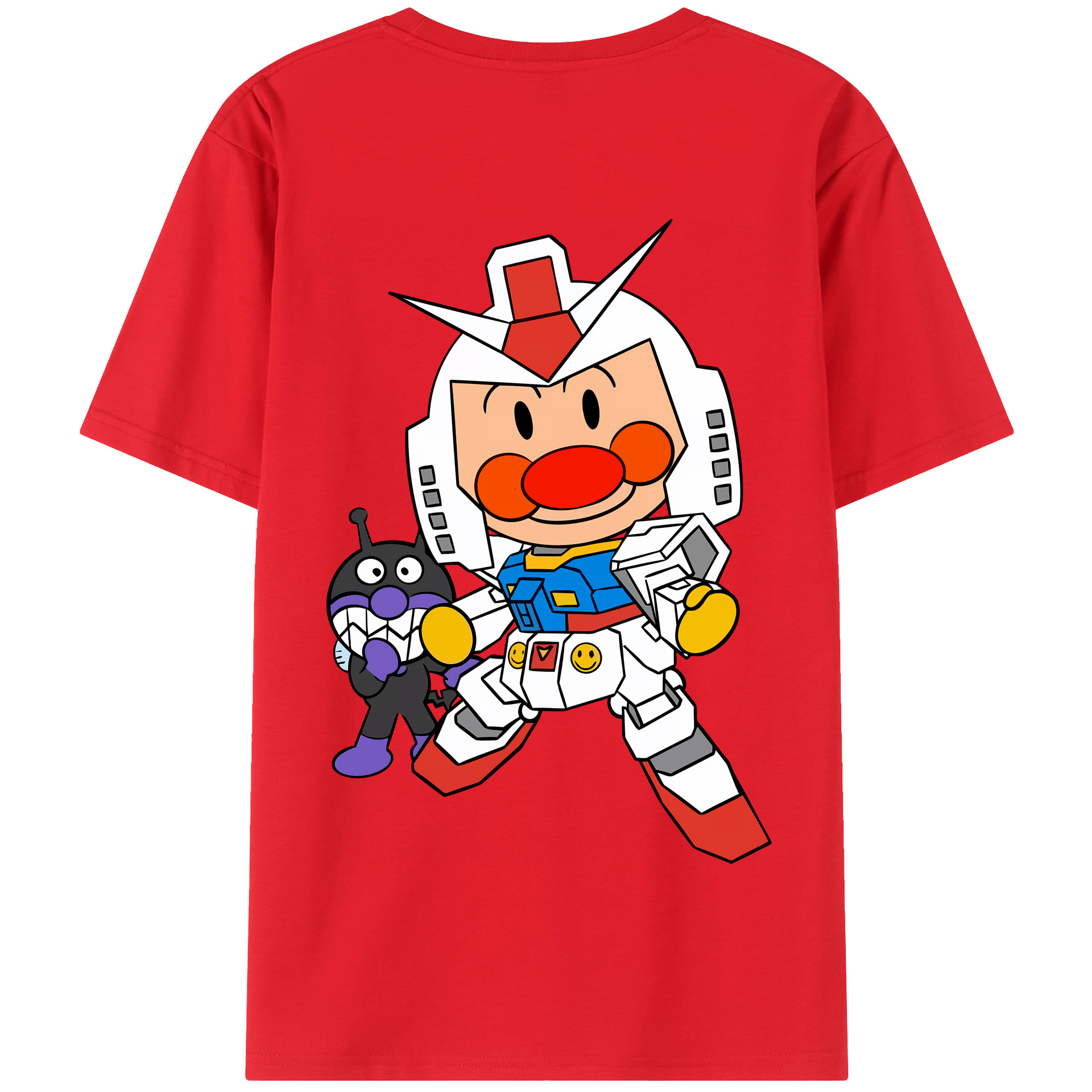 （画像用） アンパンマン Anpanman 綿100％半袖Tシャツ（背面プリント）