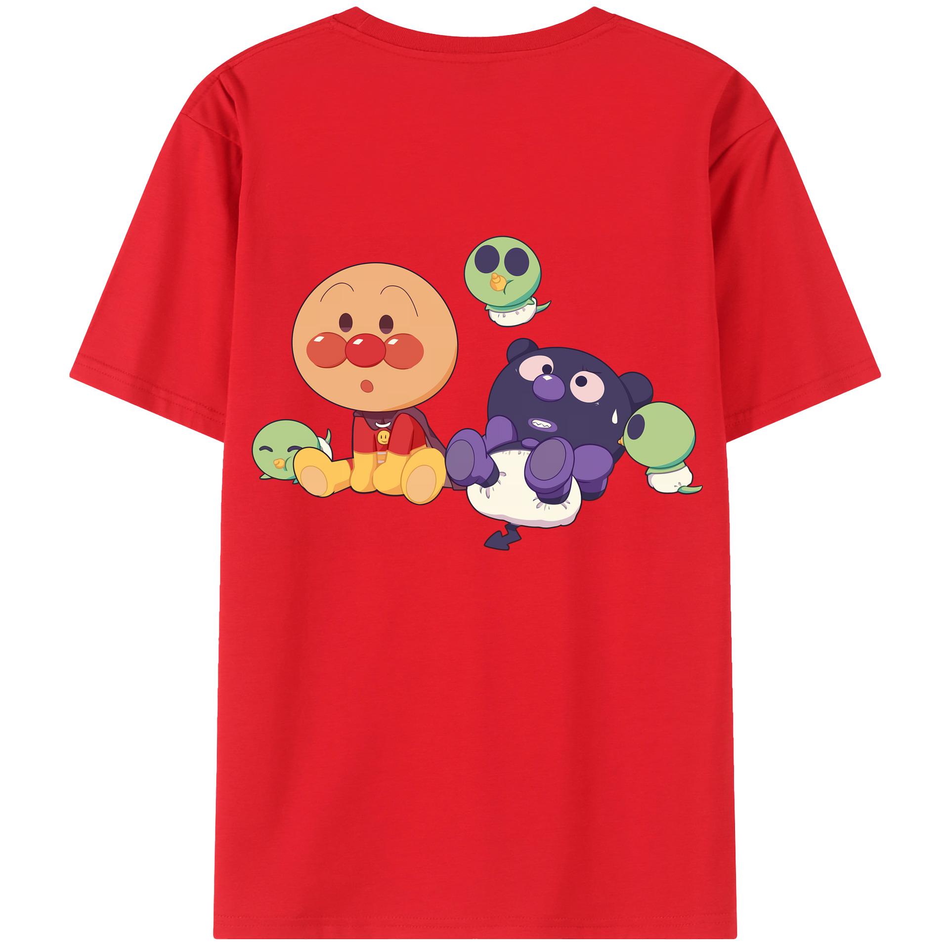 （画像用） アンパンマン Anpanman 綿100％半袖Tシャツ（背面プリント）