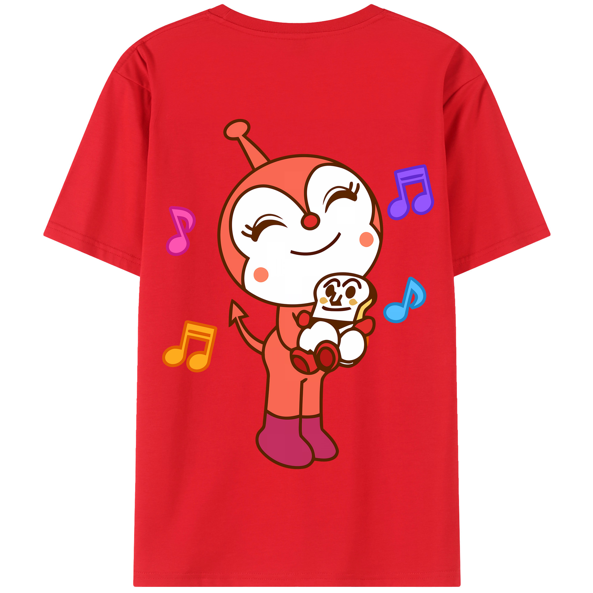 （画像用） アンパンマン Anpanman 綿100％半袖Tシャツ（背面プリント）