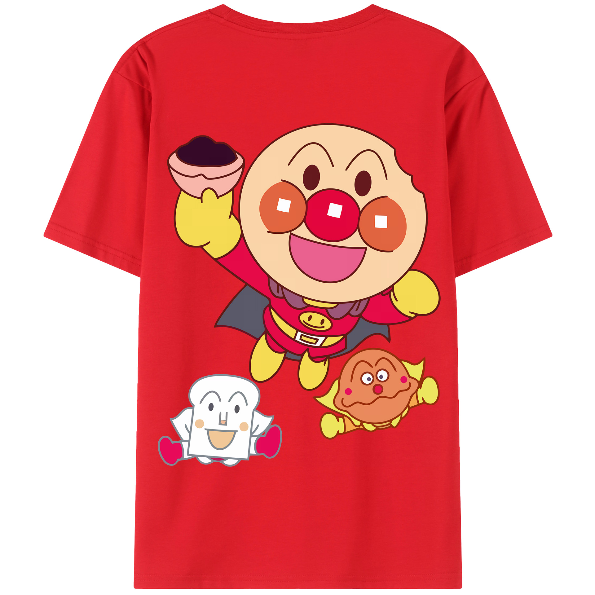 （画像用） アンパンマン Anpanman 綿100％半袖Tシャツ（背面プリント）