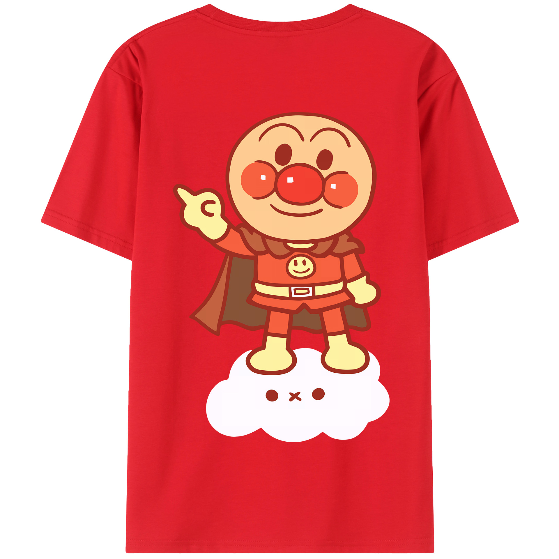 （画像用） アンパンマン Anpanman 綿100％半袖Tシャツ（背面プリント）